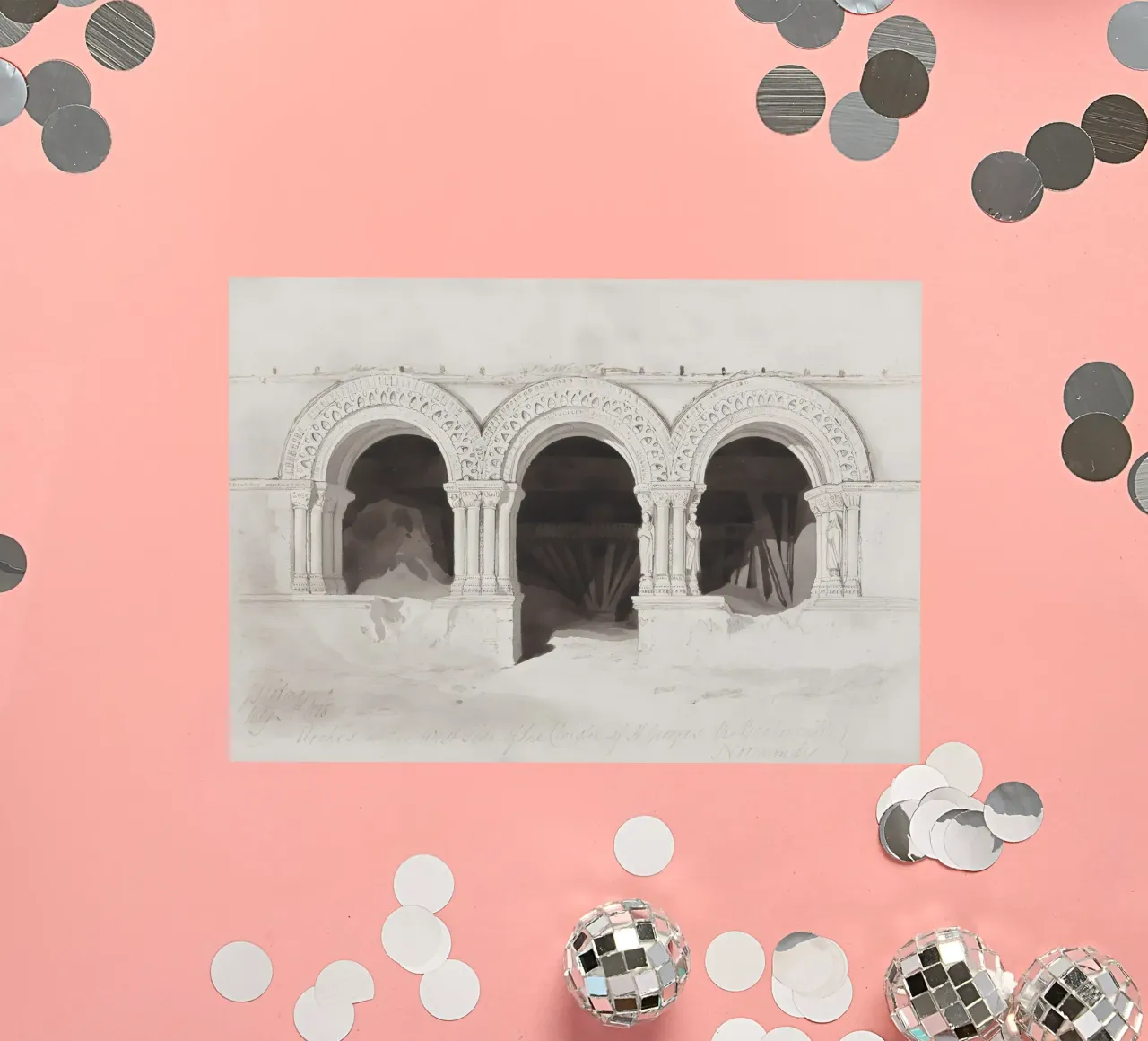 J.M.W. Turner - Arches de St. George - Vintage Architecture A autocollant de ClubArt