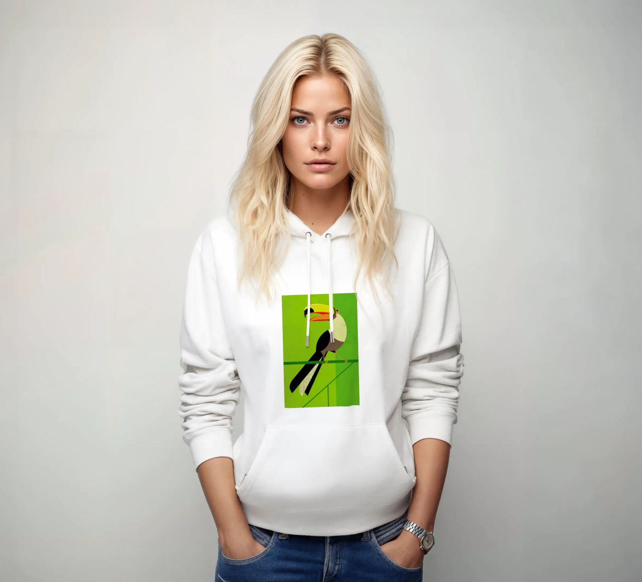 Toucan felpa con cappuccio da Dieter Braun