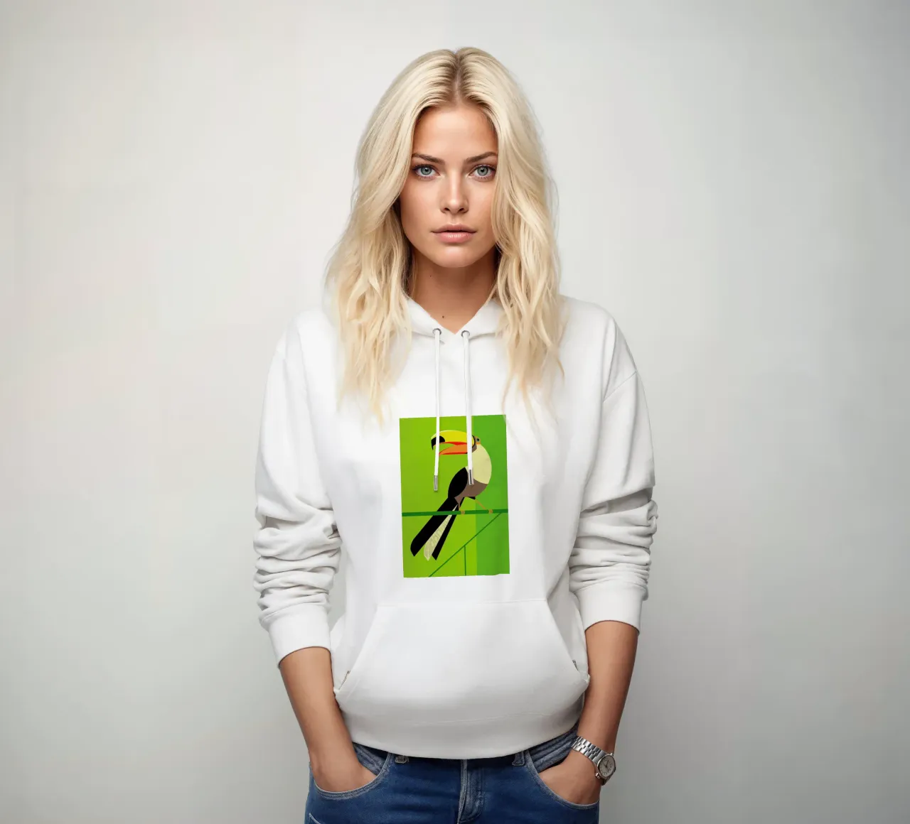 Toucan felpa con cappuccio da Dieter Braun