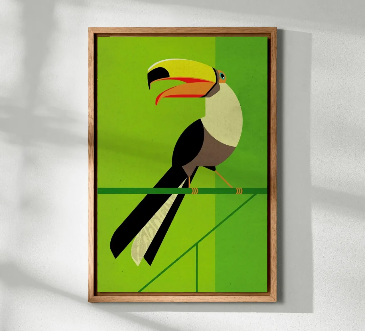 Toucan tela con Cornice a cassetta da Dieter Braun