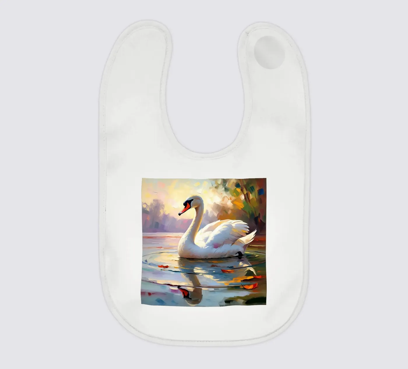 swan baby slabbetje van Earthly Visions