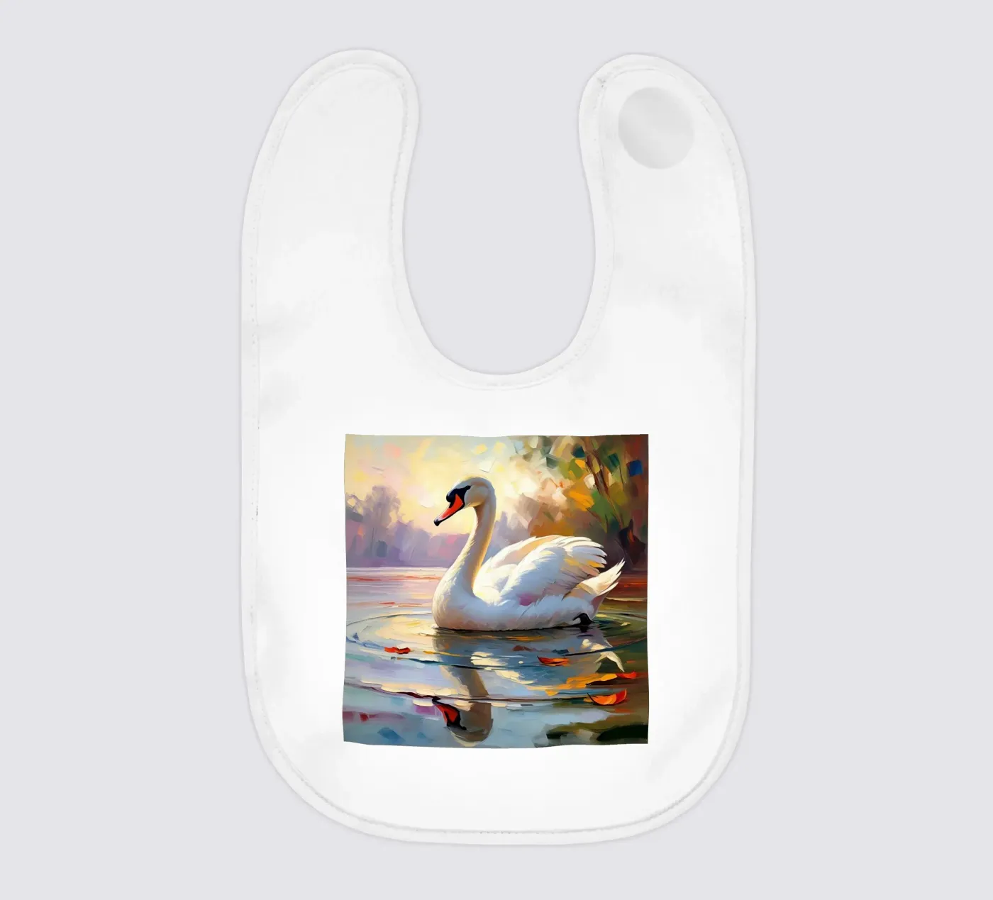 swan baby slabbetje van Earthly Visions