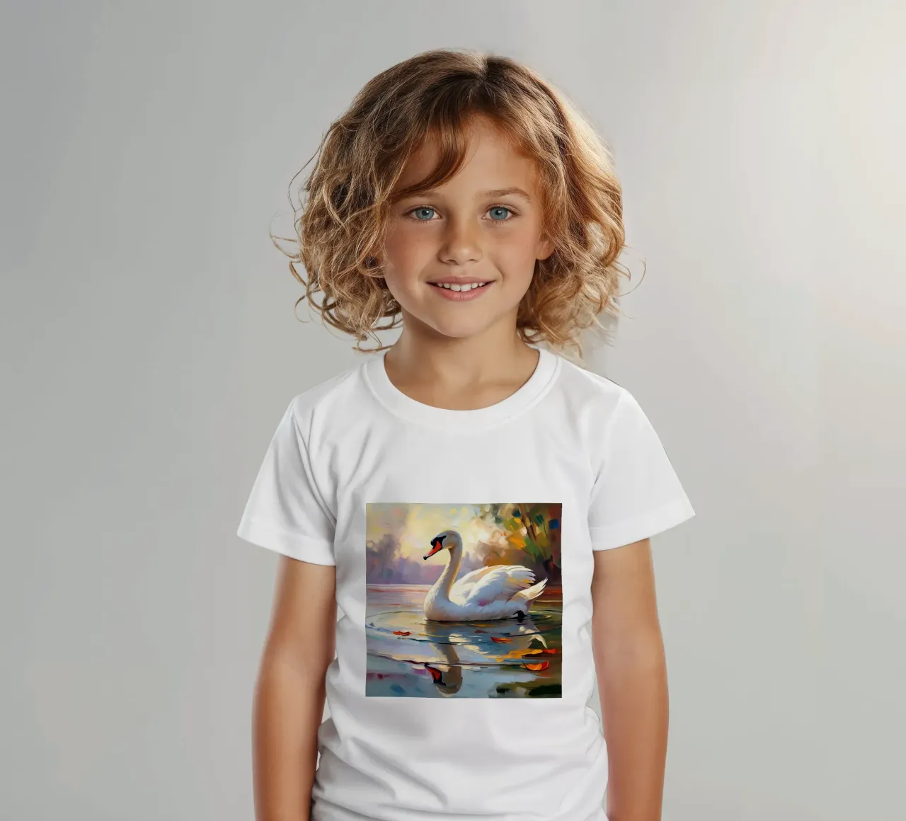 cigno t-shirt bambini da Earthly Visions