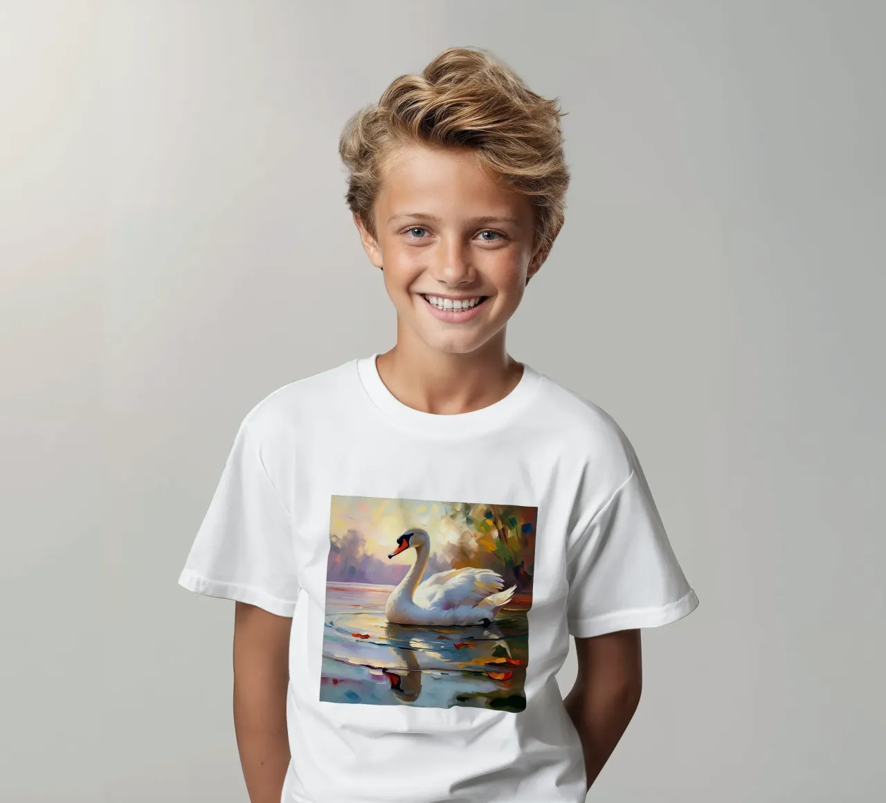 cigno t-shirt bambini da Earthly Visions