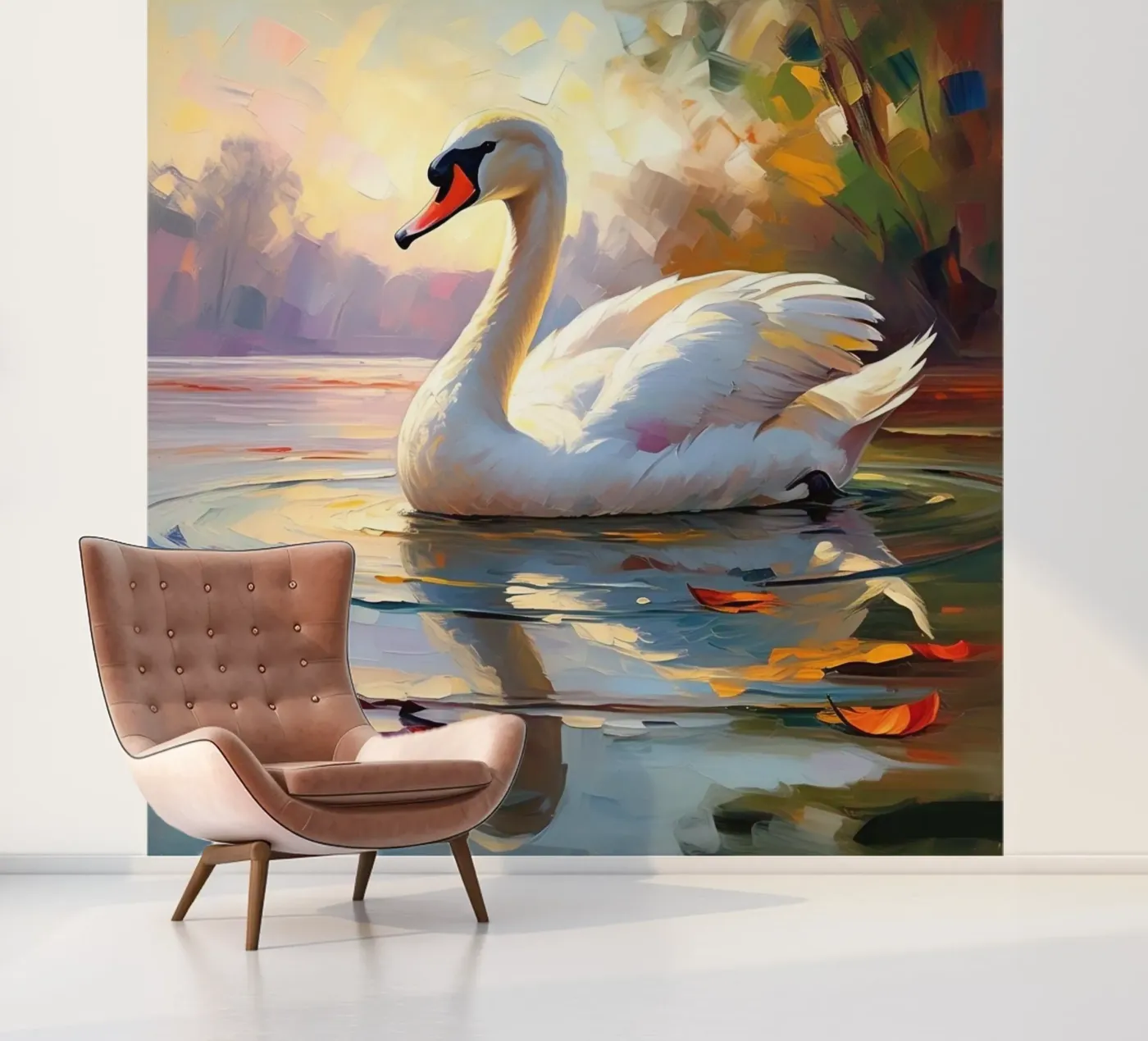 zwaan fotobehang van Earthly Visions