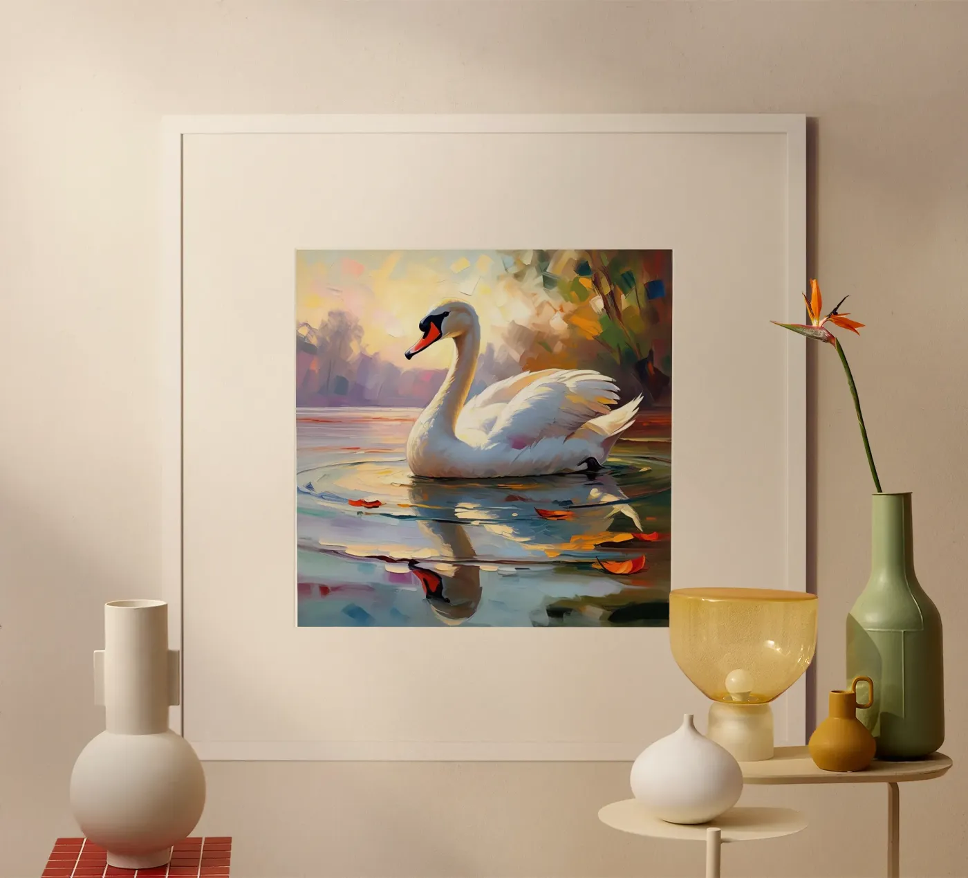 swan poster van Earthly Visions