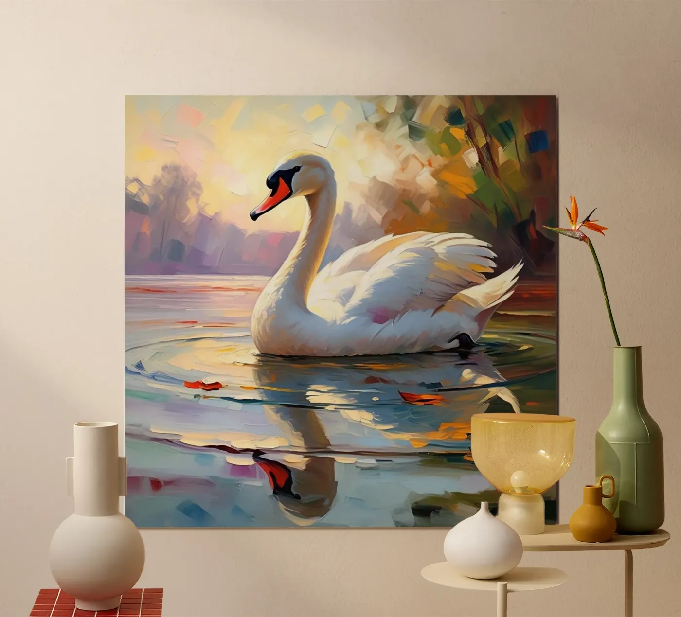 swan poster van Earthly Visions