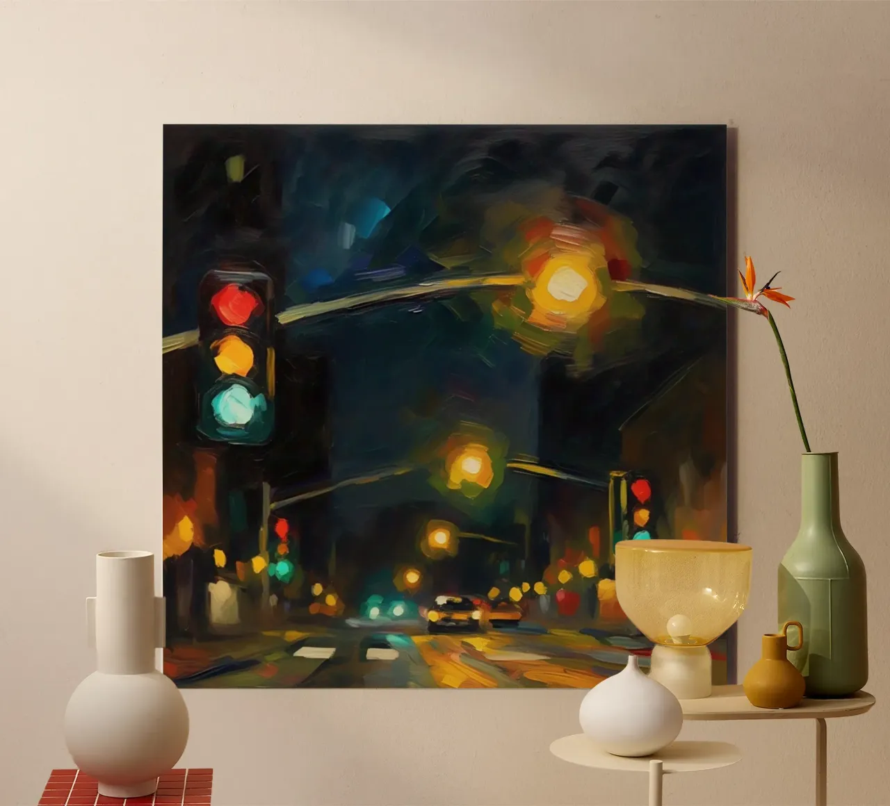 strada notturna alluminio dibond da Earthly Visions
