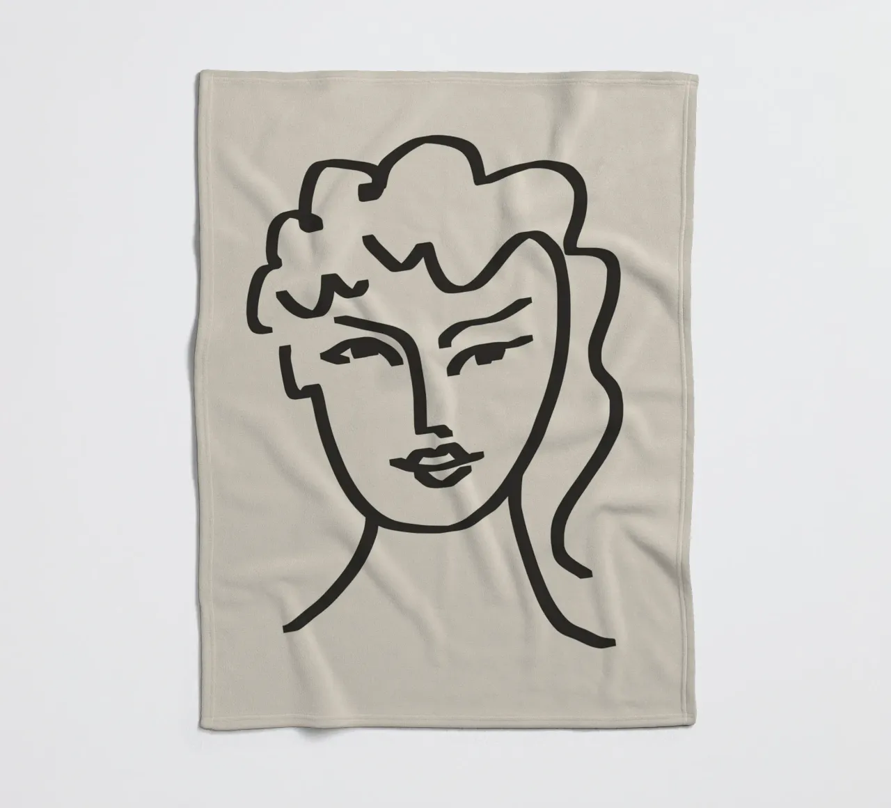 Ritratto candido in line art coperta in pile da Little Dean