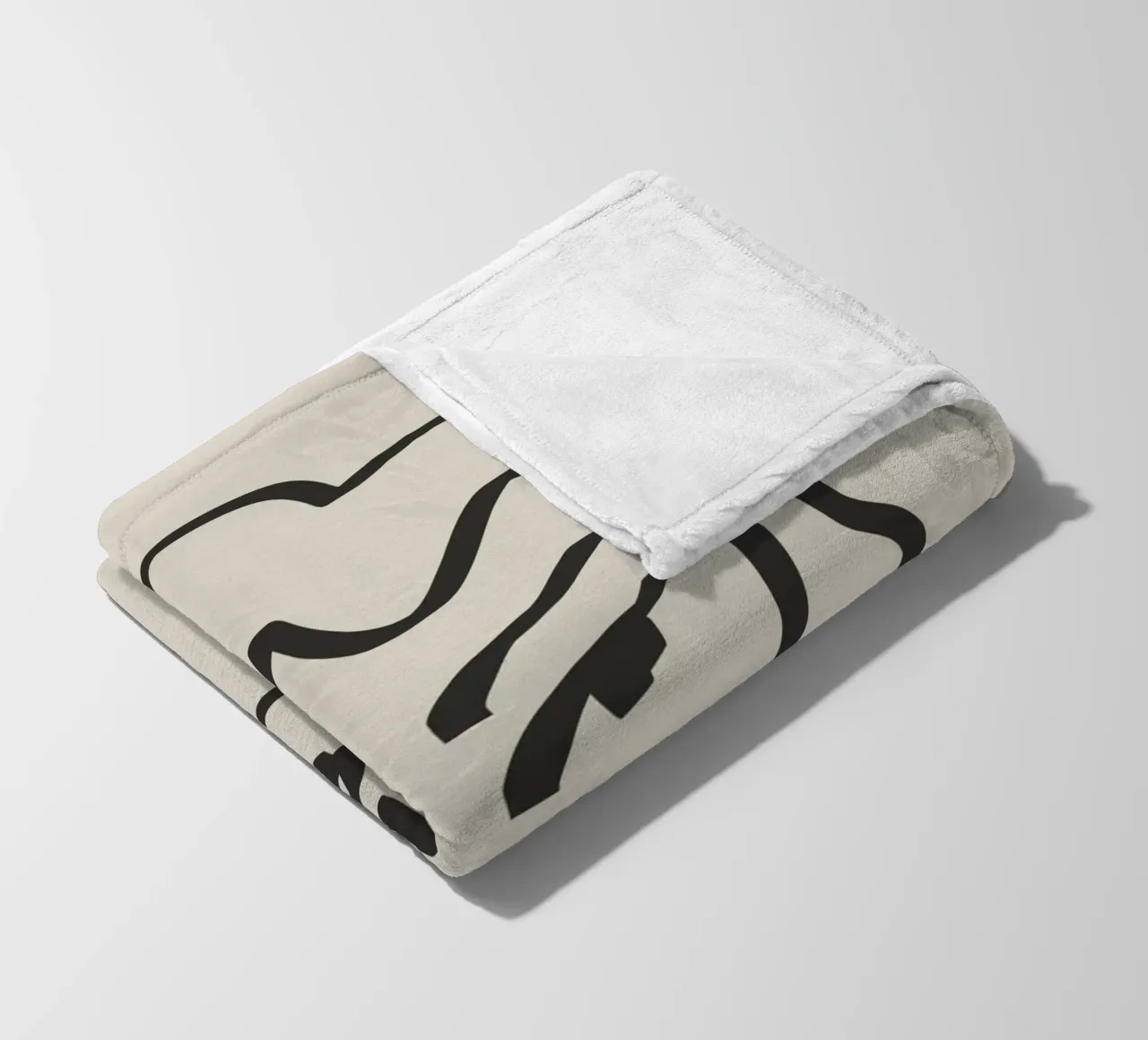 Ritratto candido in line art coperta in pile da Little Dean