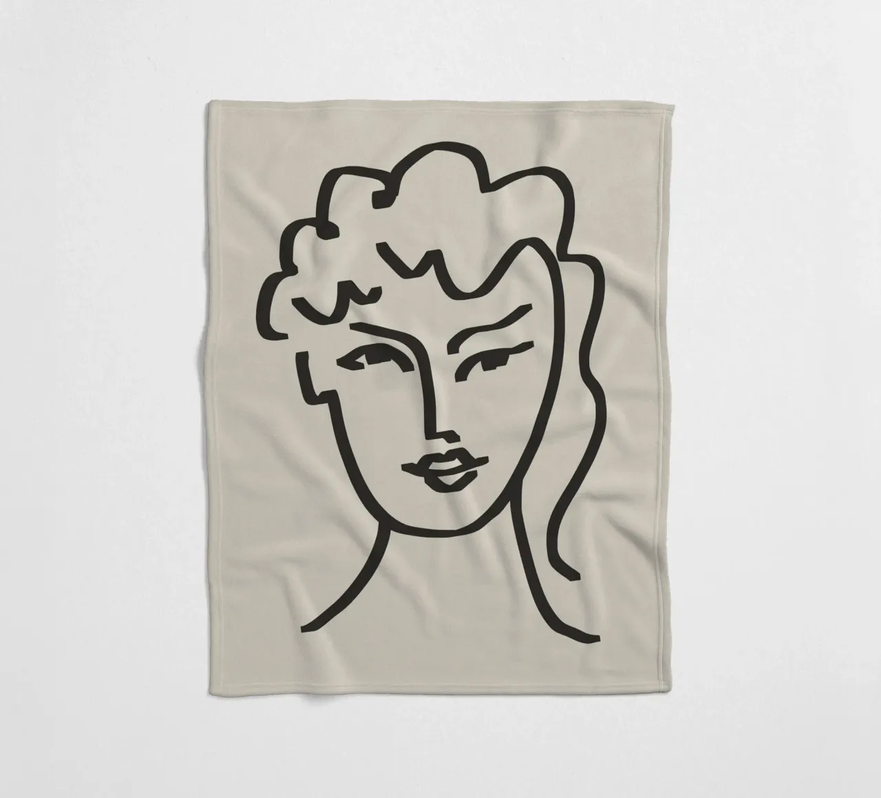 Ritratto candido in line art coperta in pile da Little Dean