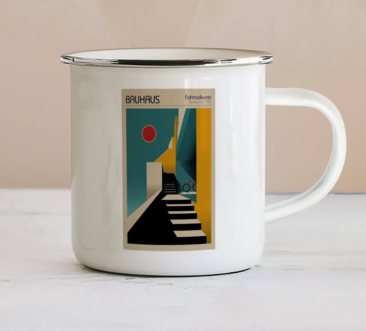 Bauhaus tazza in smalto da Brooke
