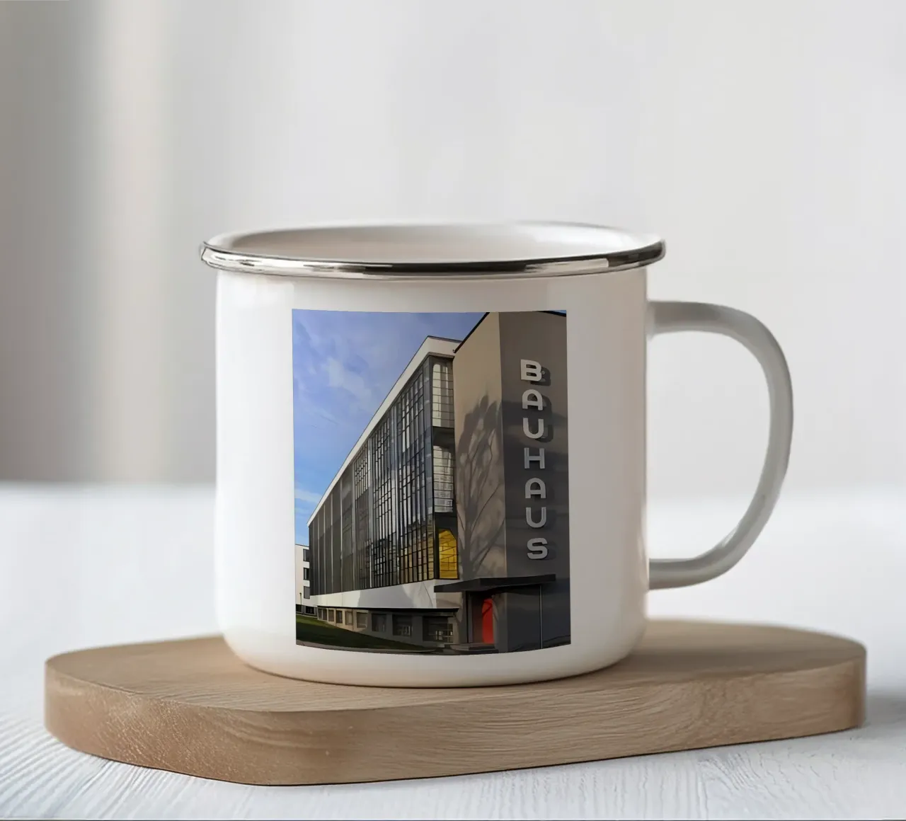 Bauhaus emaille mok van Brooke
