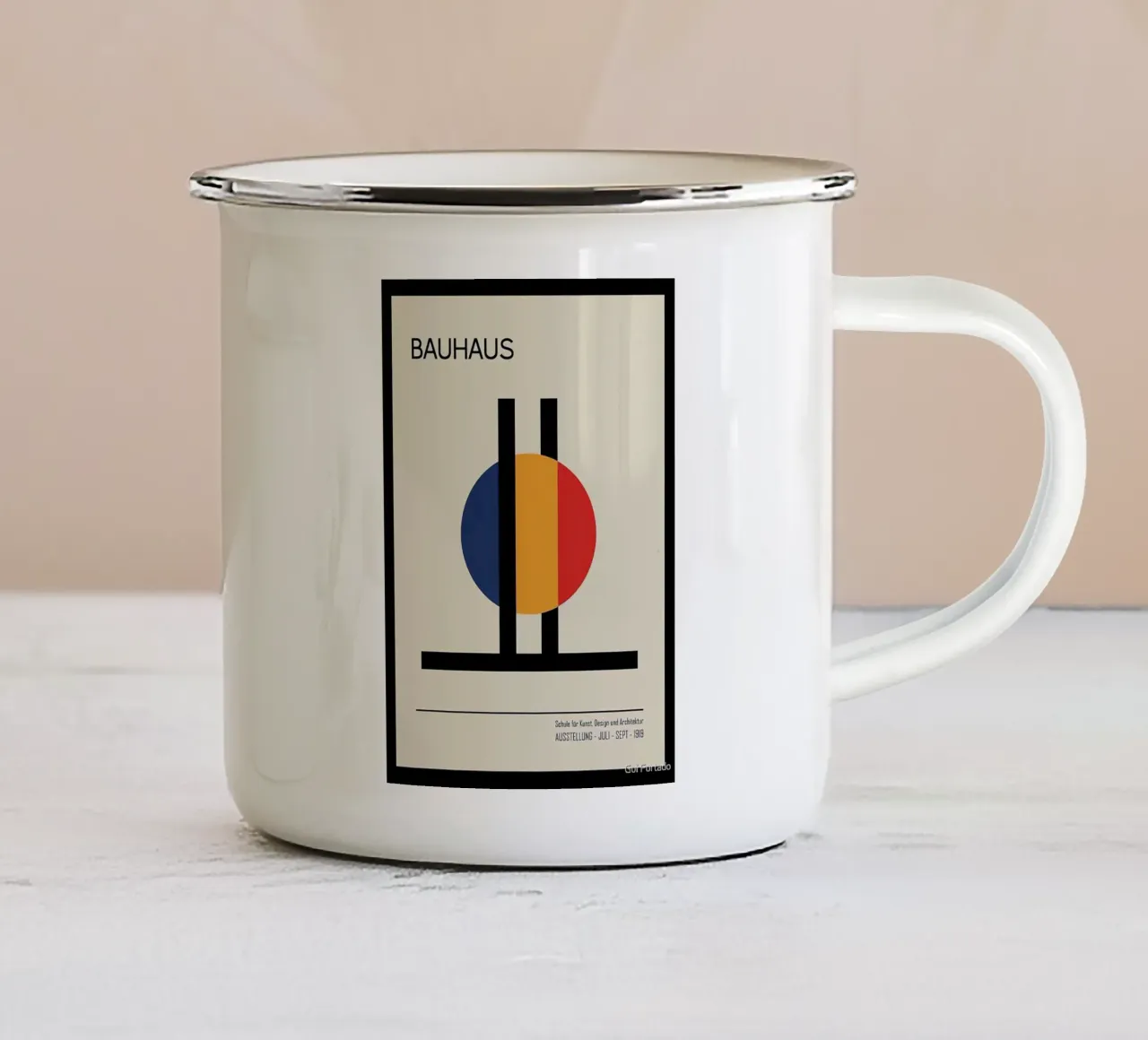 Bauhaus tazza in smalto da Brooke