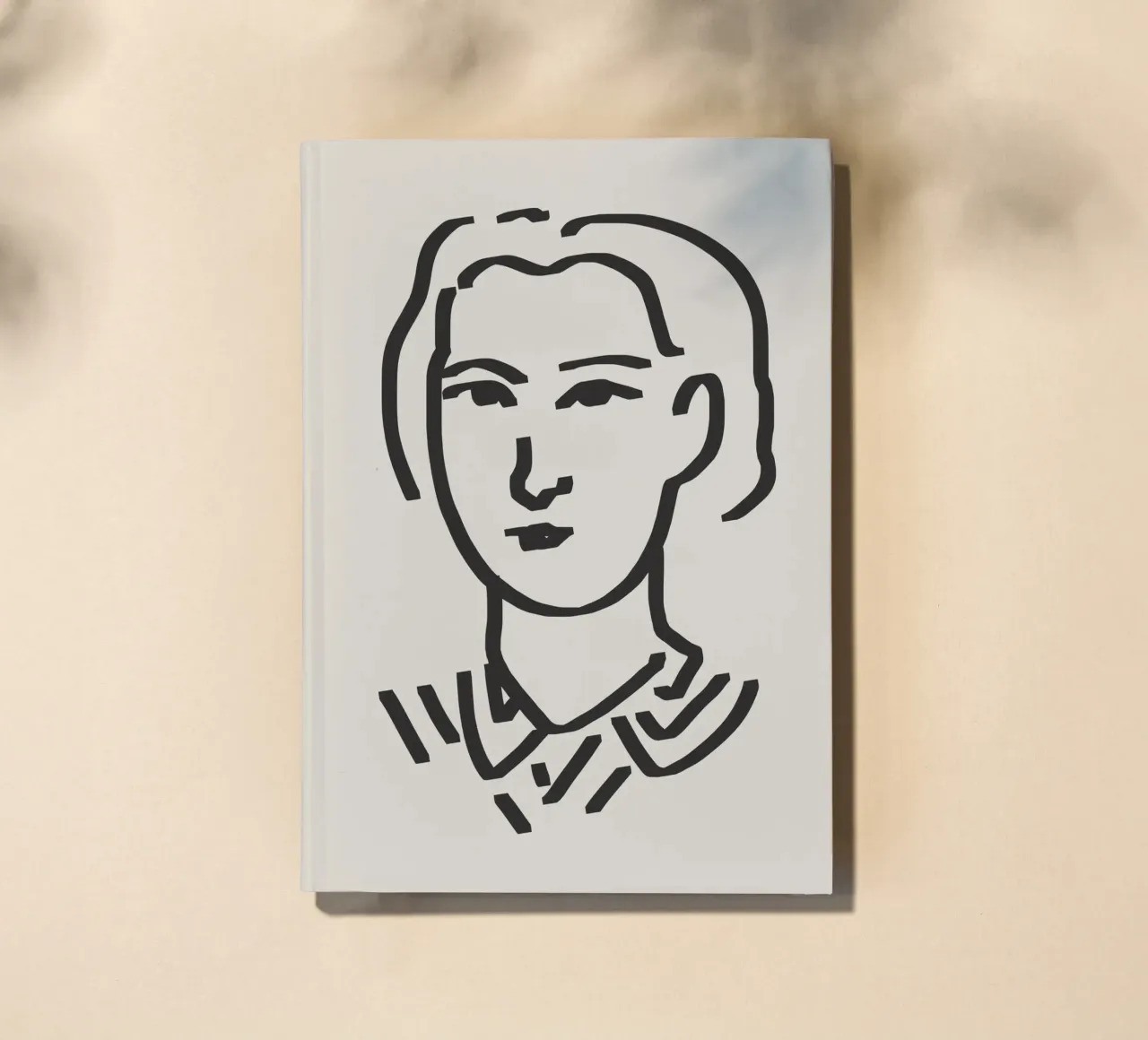 Line art candid portrait 14 notebook by Little Dean