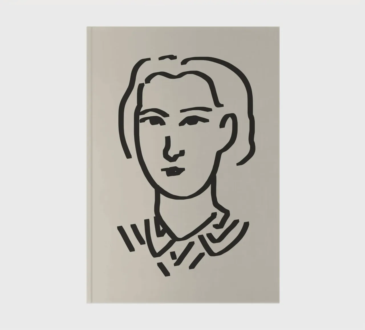 Line art candid portrait 14 notebook by Little Dean