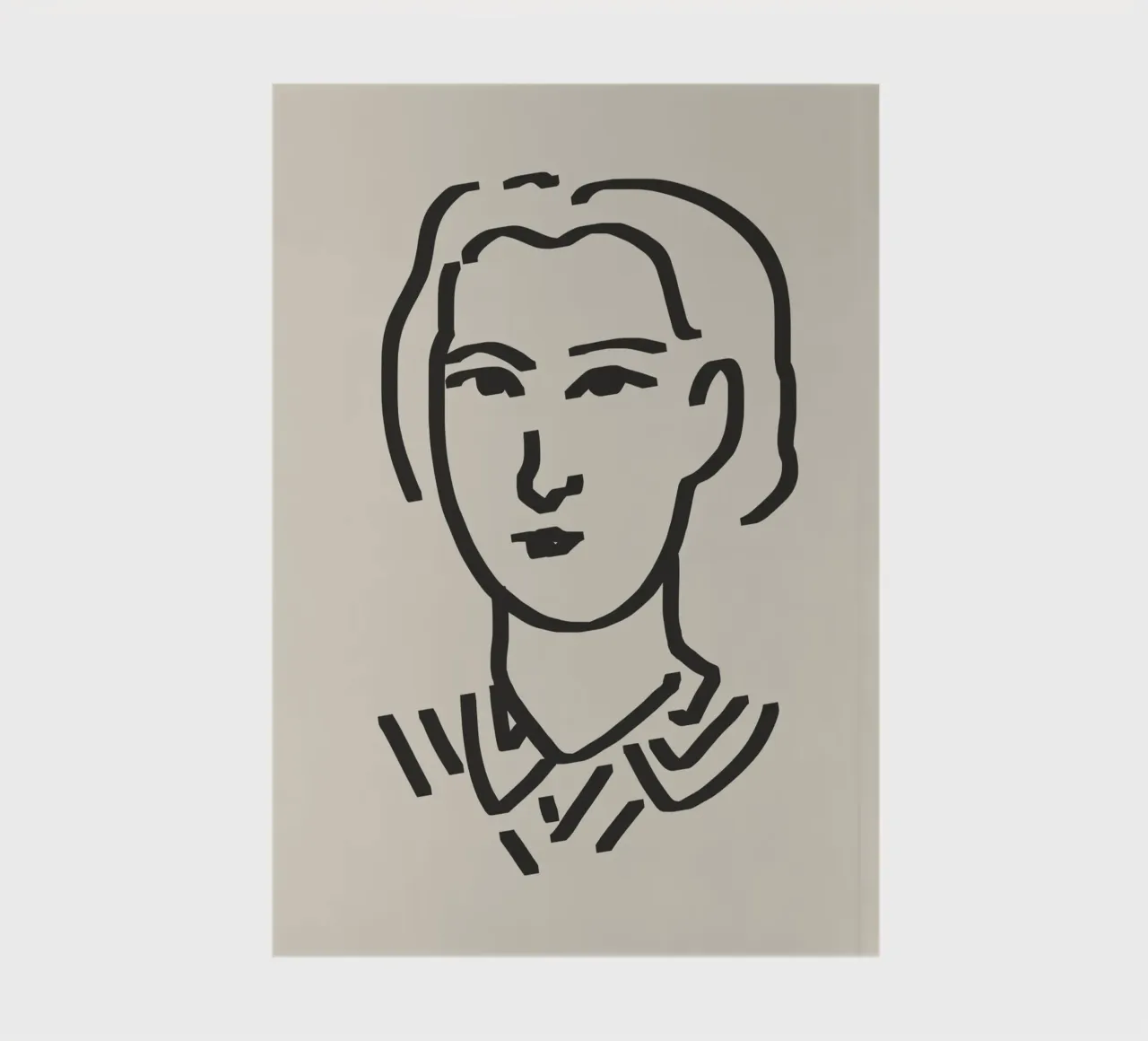 Line art candid portrait 14 notebook by Little Dean