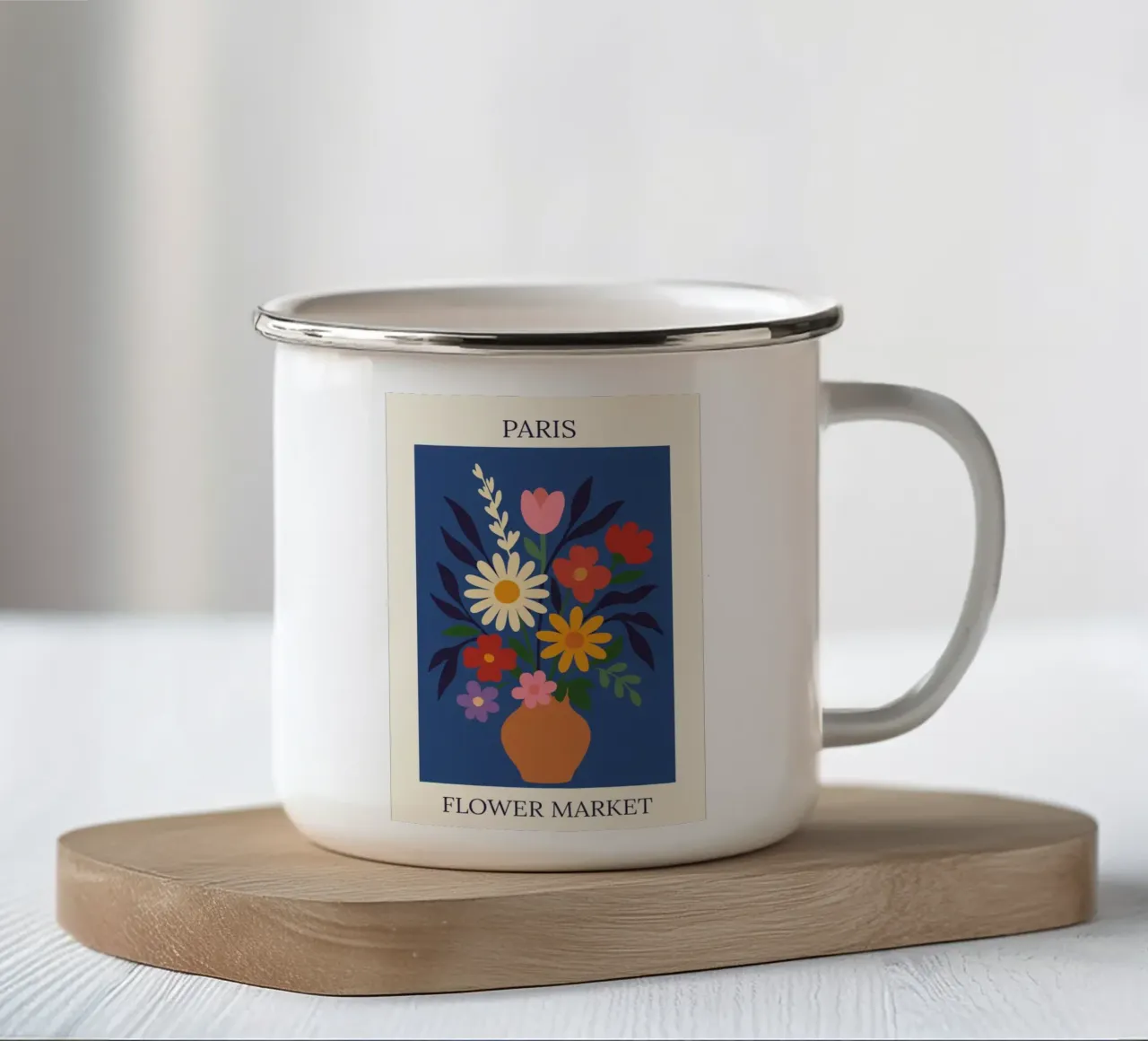 Fiore d'epoca - Parigi II tazza in smalto da HicksShop