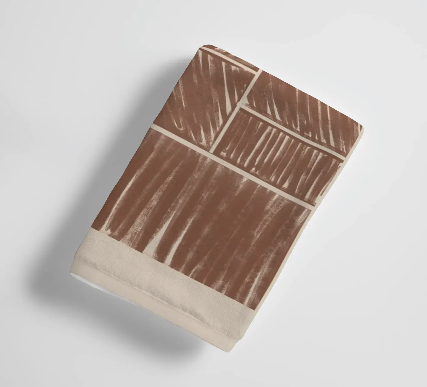 Abstract Brown Radial Pattern towel by Melloi Art Print