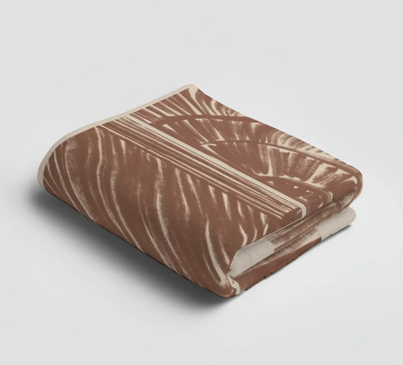 Abstract Brown Radial Pattern towel by Melloi Art Print
