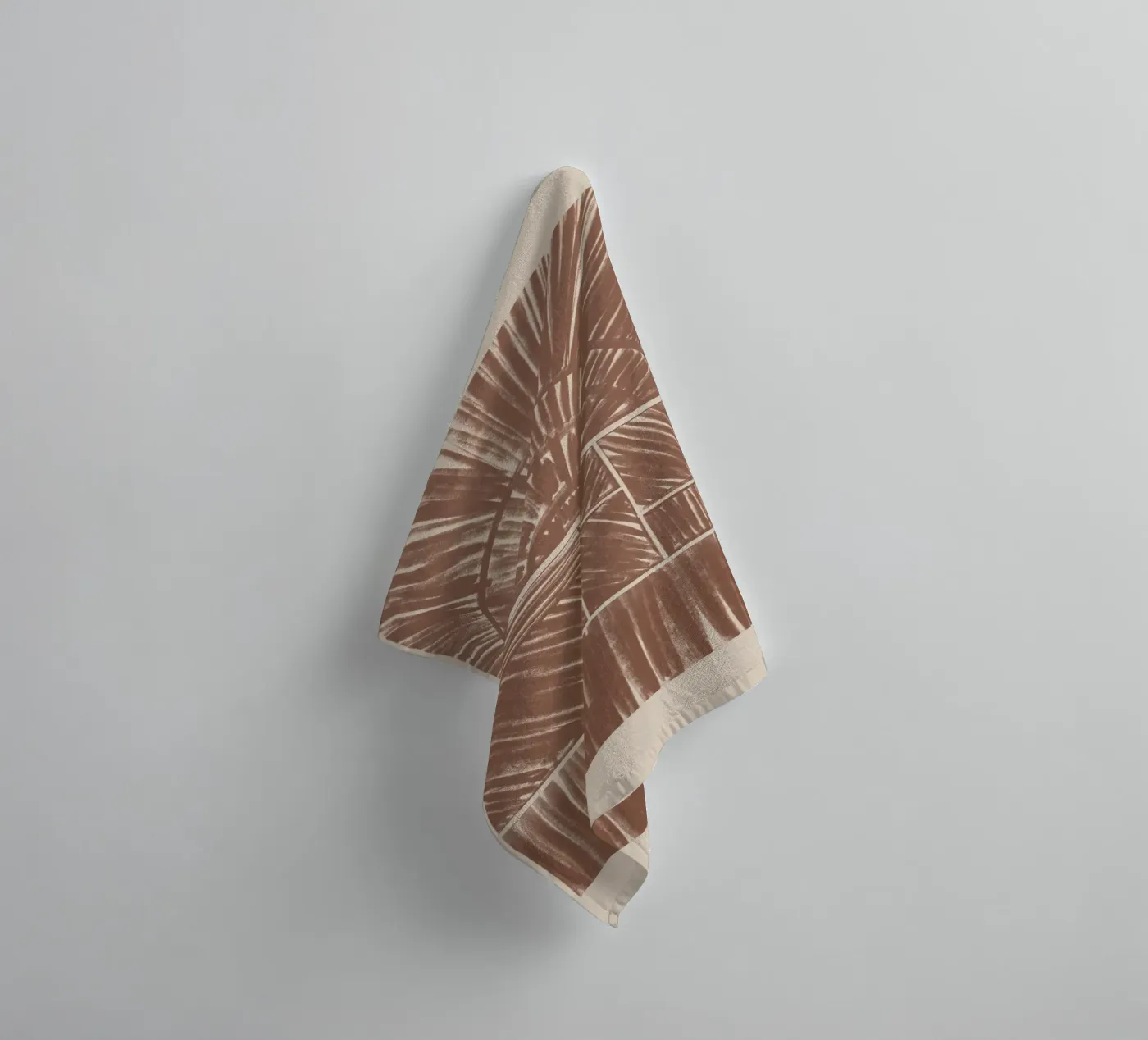 Abstract Brown Radial Pattern towel by Melloi Art Print