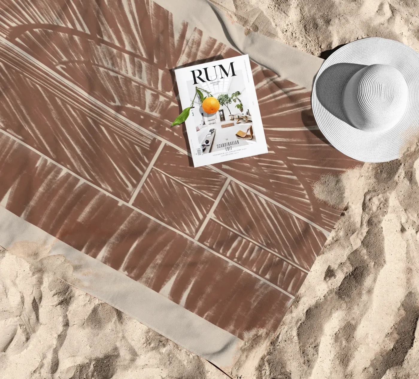 Abstract Brown Radial Pattern telo mare da Melloi Art Print