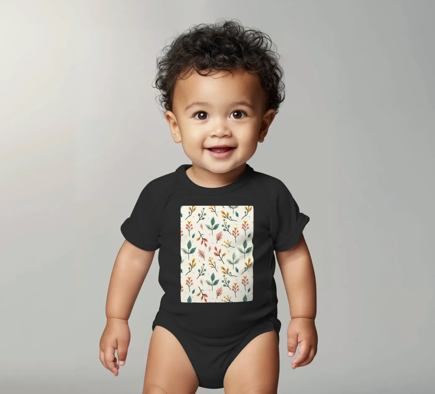 Botanisch gezoem babyrompertje korte mouwen van Kintsugi99