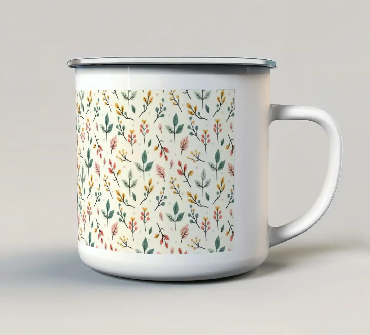 Botanic Buzz enamel mug by Kintsugi99