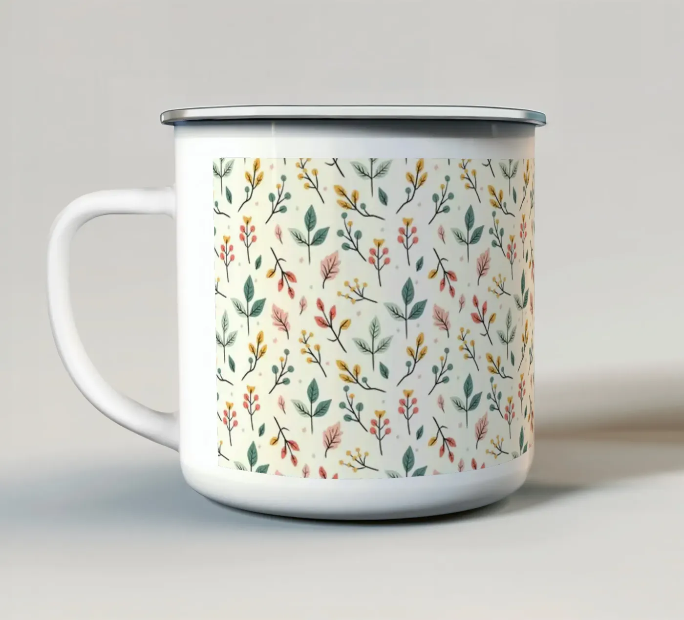 Botanic Buzz enamel mug by Kintsugi99