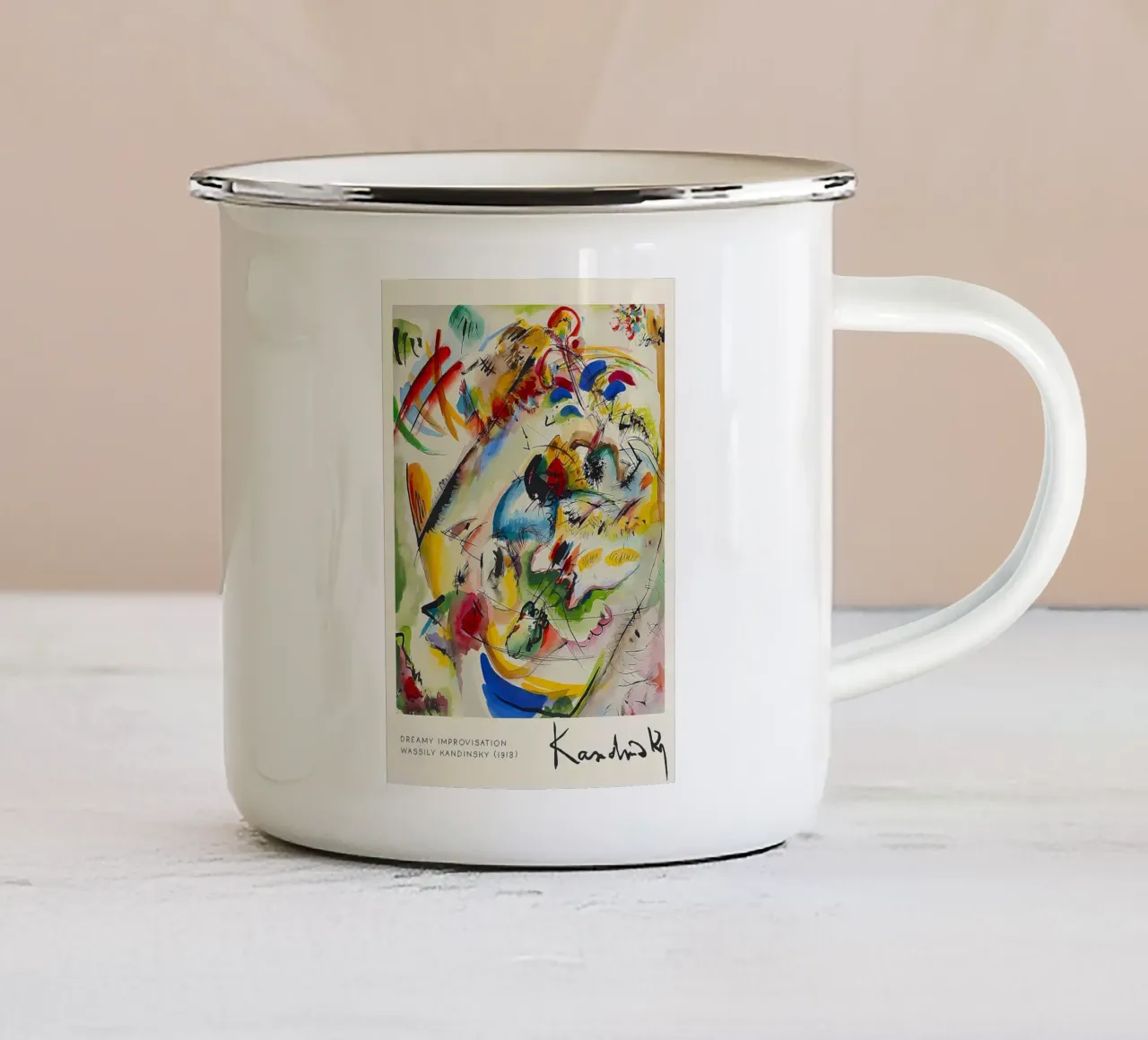 Wassily Kandinsky tazza in smalto da Maegan