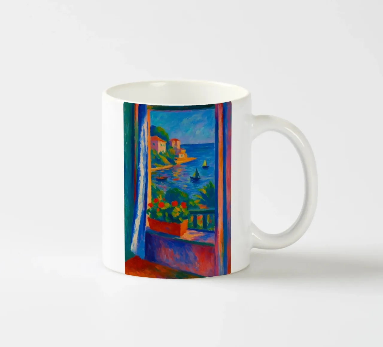 Calma costiera - Ispirato a Matisse tazza in ceramica da HicksShop