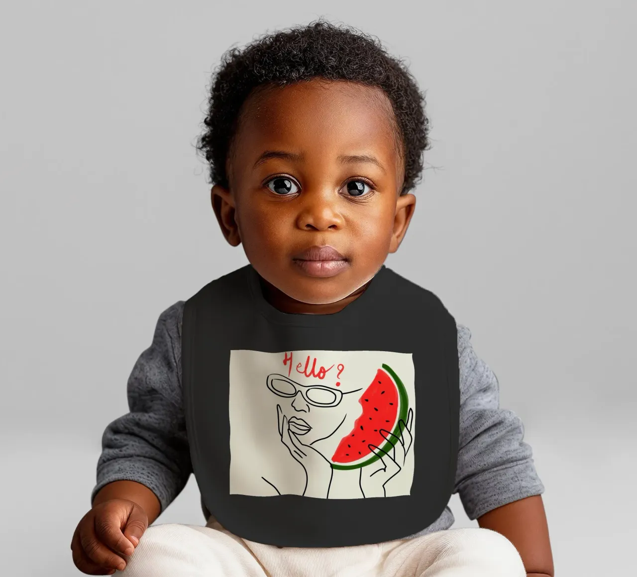 Pronto? L'anguria chiama! bavaglino da Kintsugi99