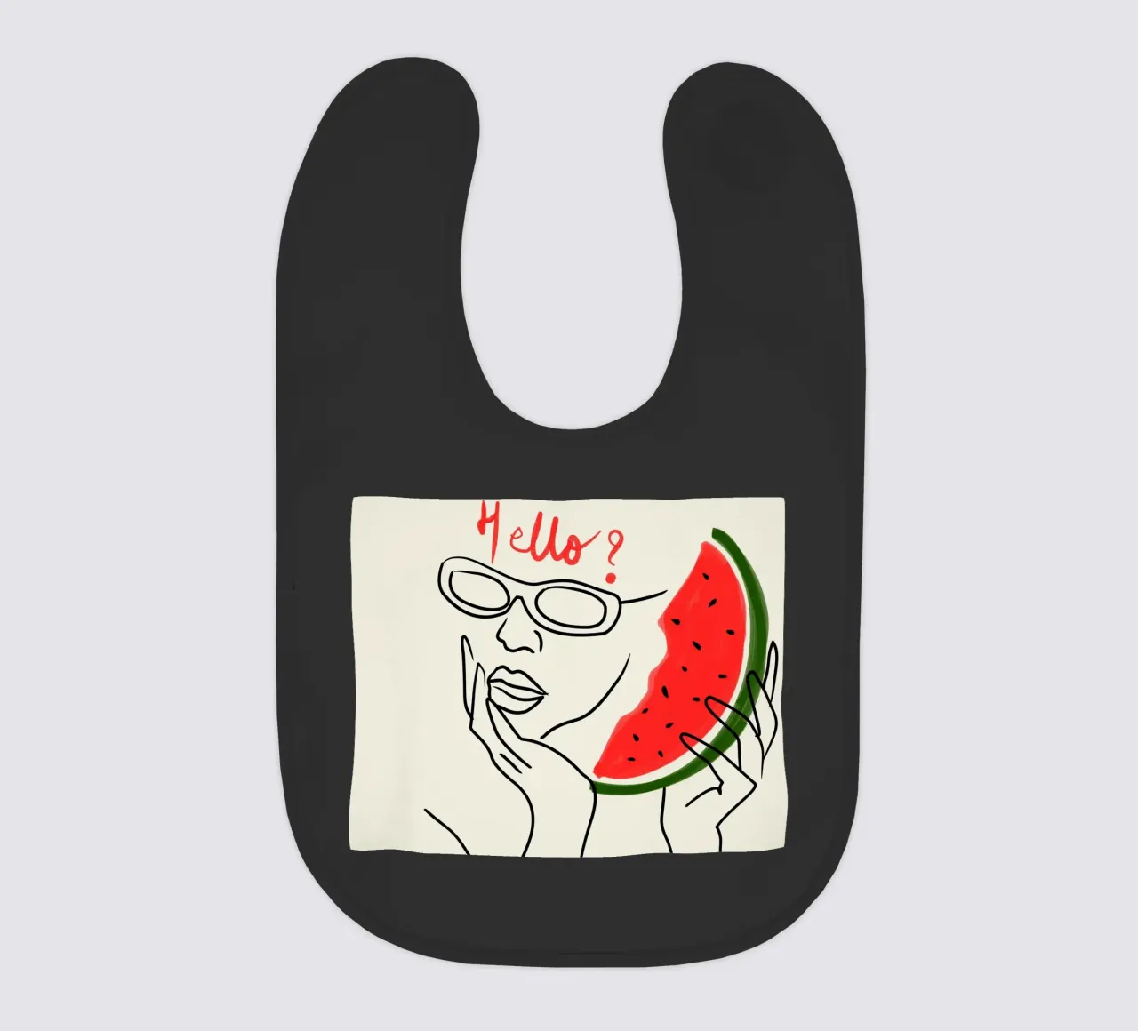 Pronto? L'anguria chiama! bavaglino da Kintsugi99