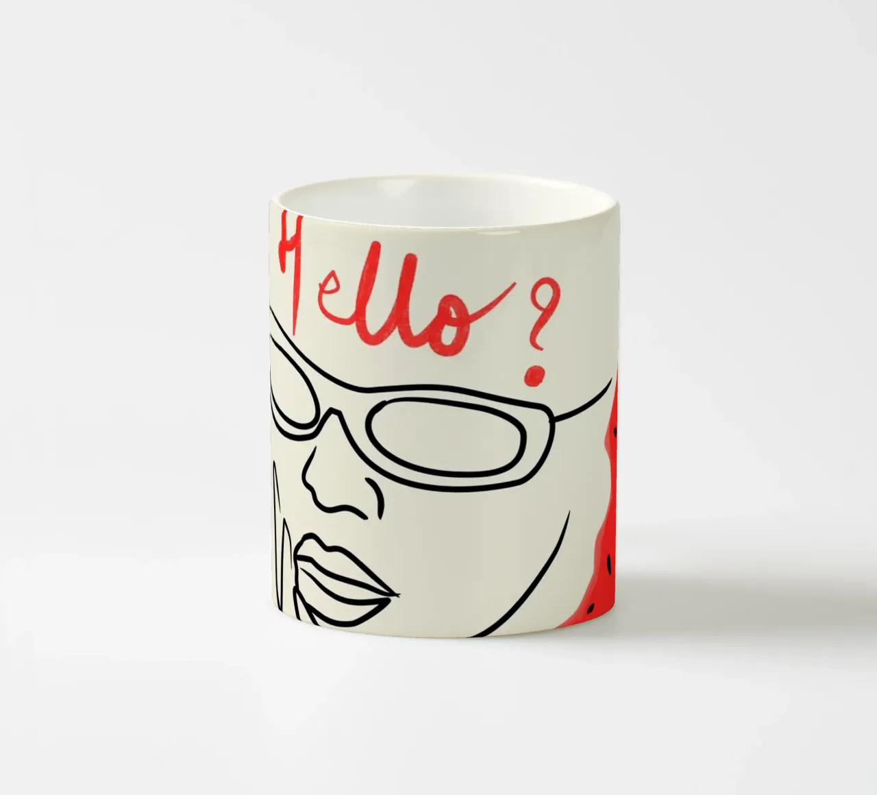 Hello? Watermelon Calling! keramische mok van Kintsugi99