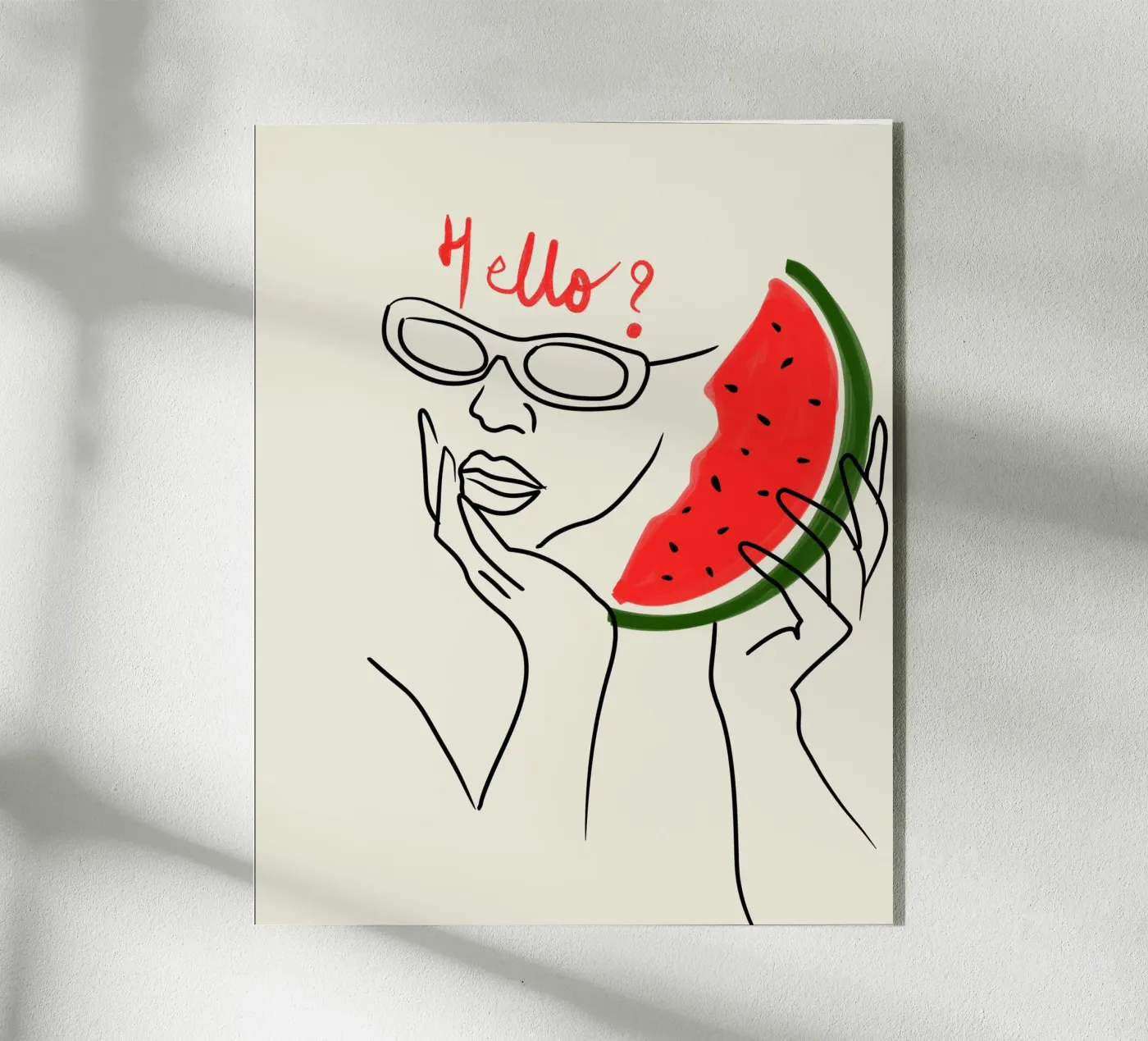 Hello? Watermelon Calling! Acryl-Glas von Kintsugi99