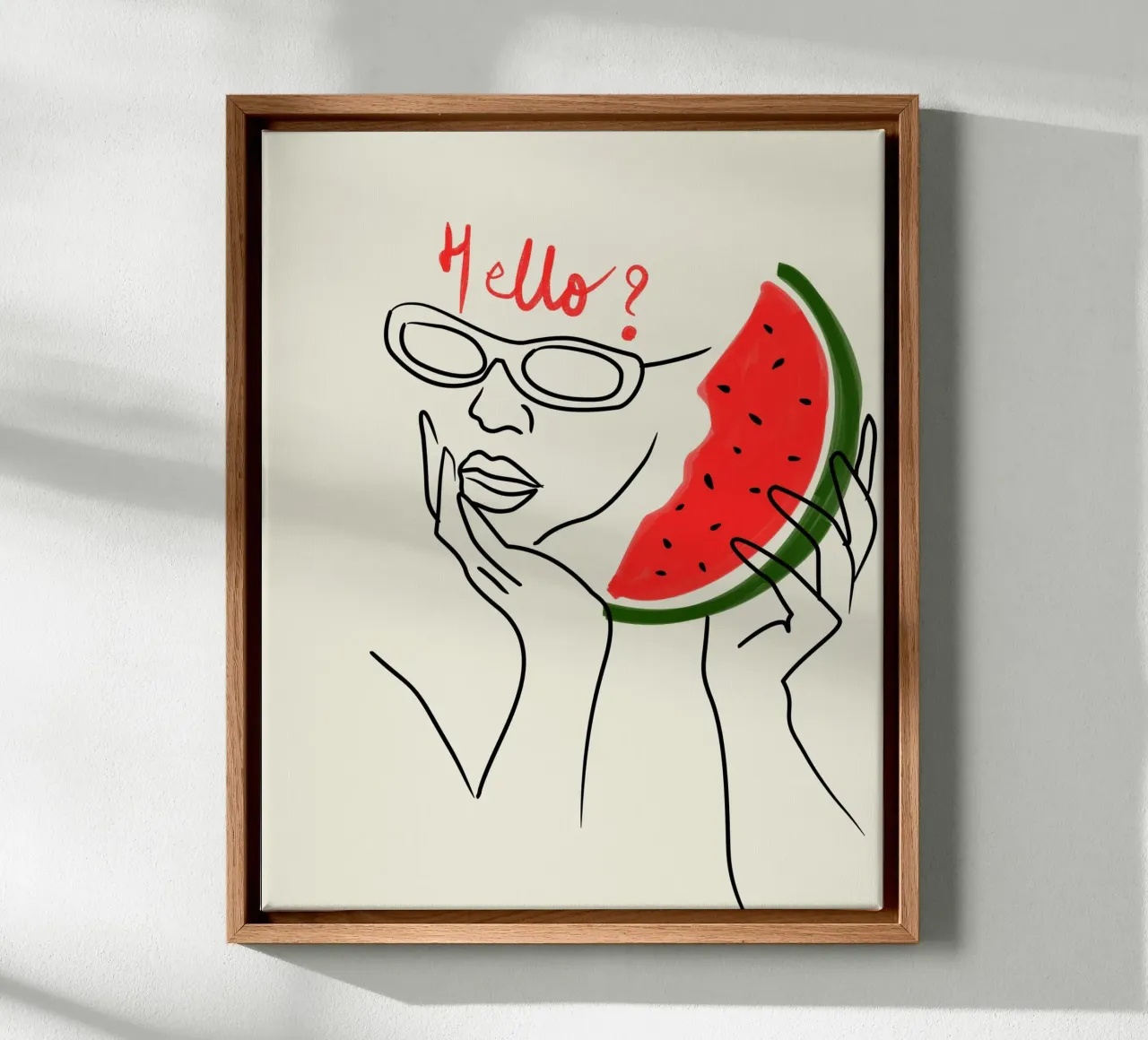 Hello? Watermelon Calling! canvas van Kintsugi99