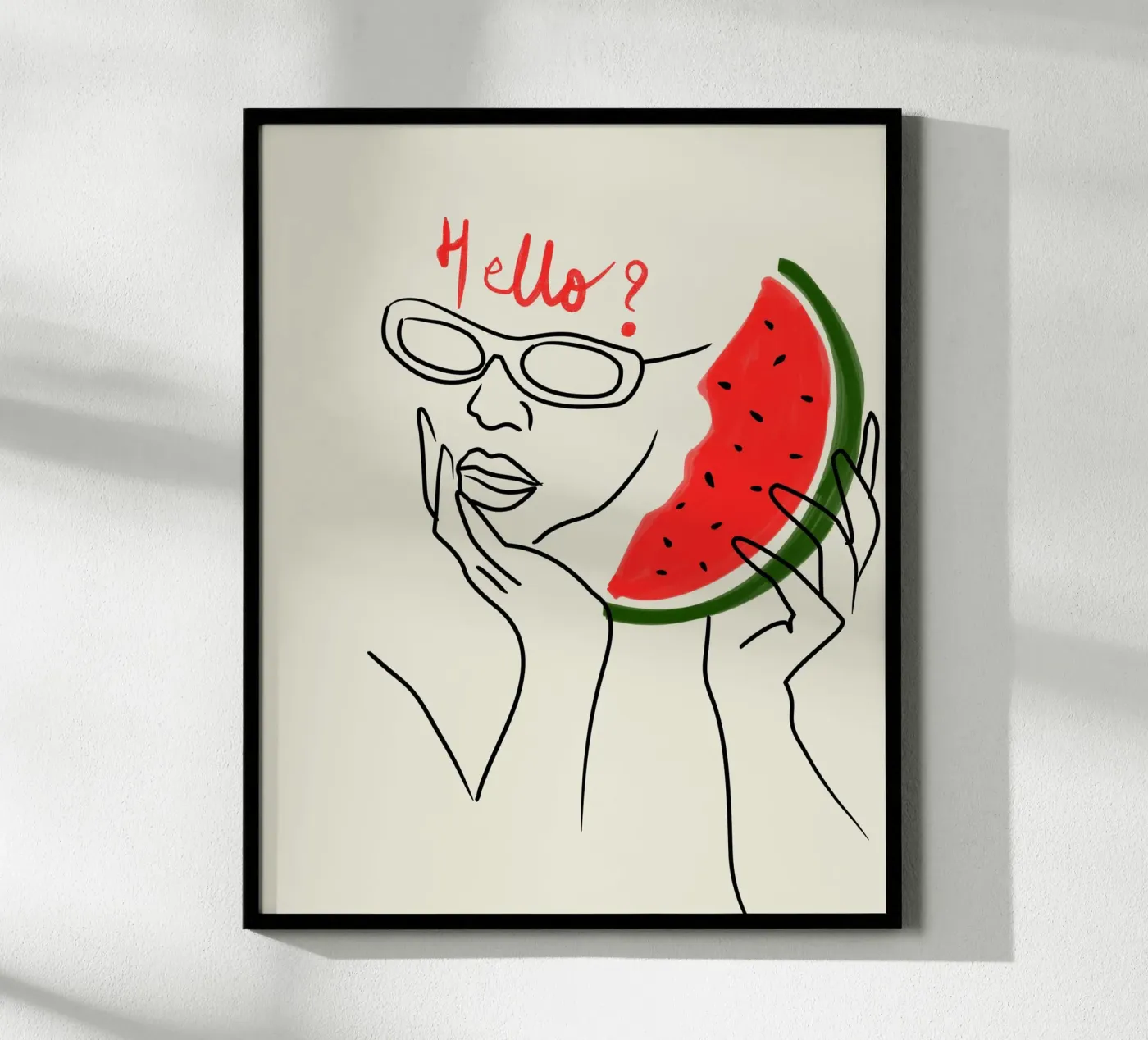 Hello? Watermelon Calling! poster van Kintsugi99