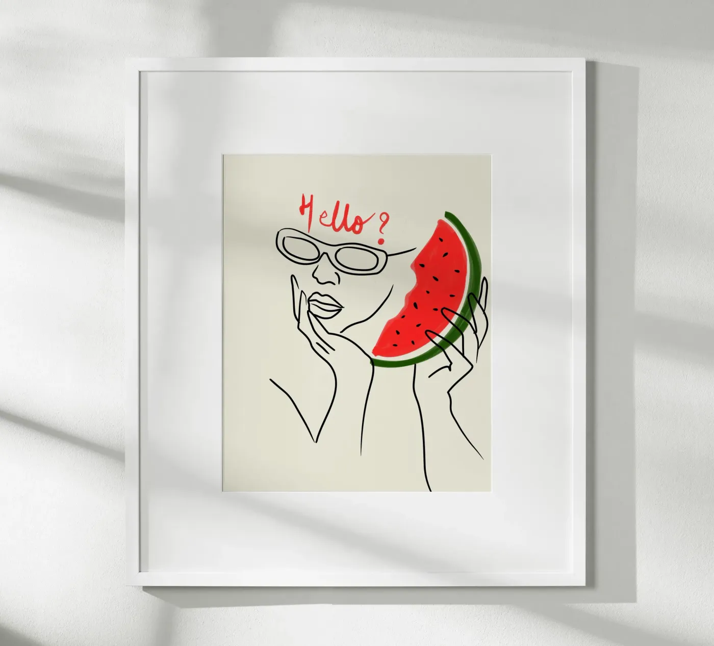 Hello? Watermelon Calling! poster van Kintsugi99