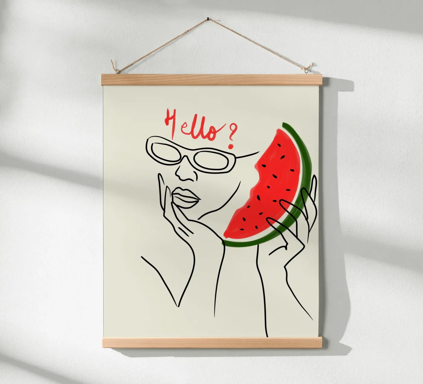 Hello? Watermelon Calling! poster van Kintsugi99