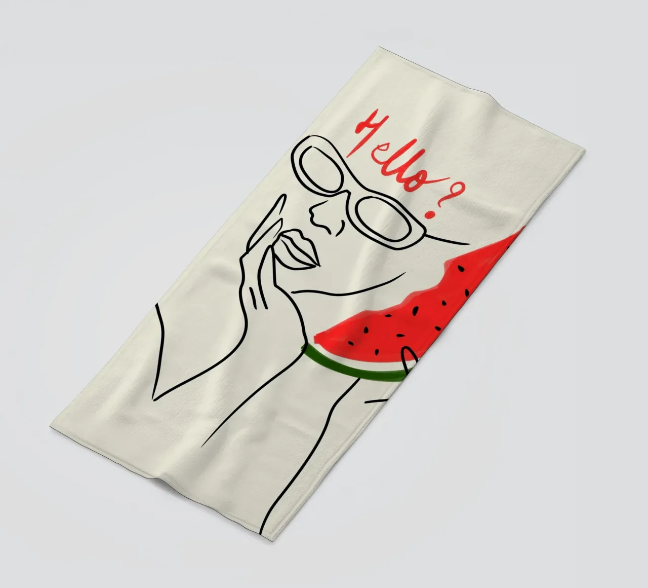 Pronto? L'anguria chiama! telo mare da Kintsugi99