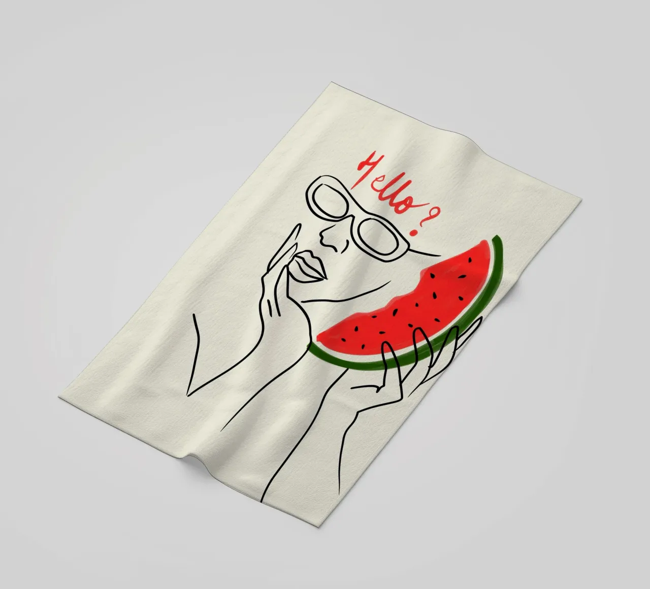 Pronto? L'anguria chiama! telo mare da Kintsugi99