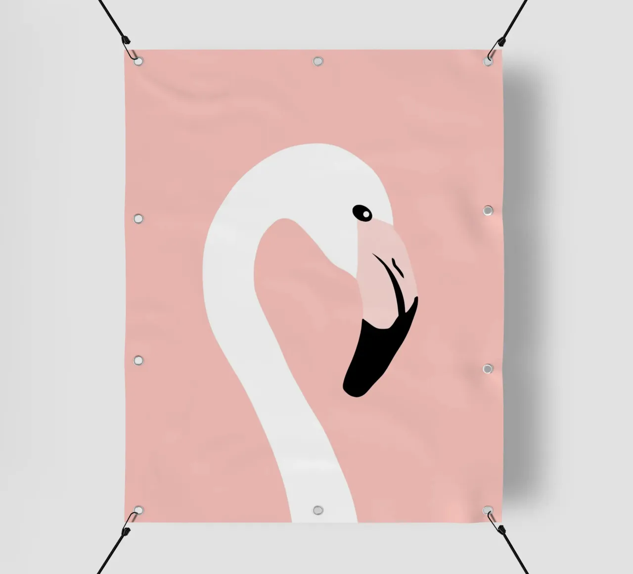 Animale della nursery - Fenicottero telo in pvc da Little Dean
