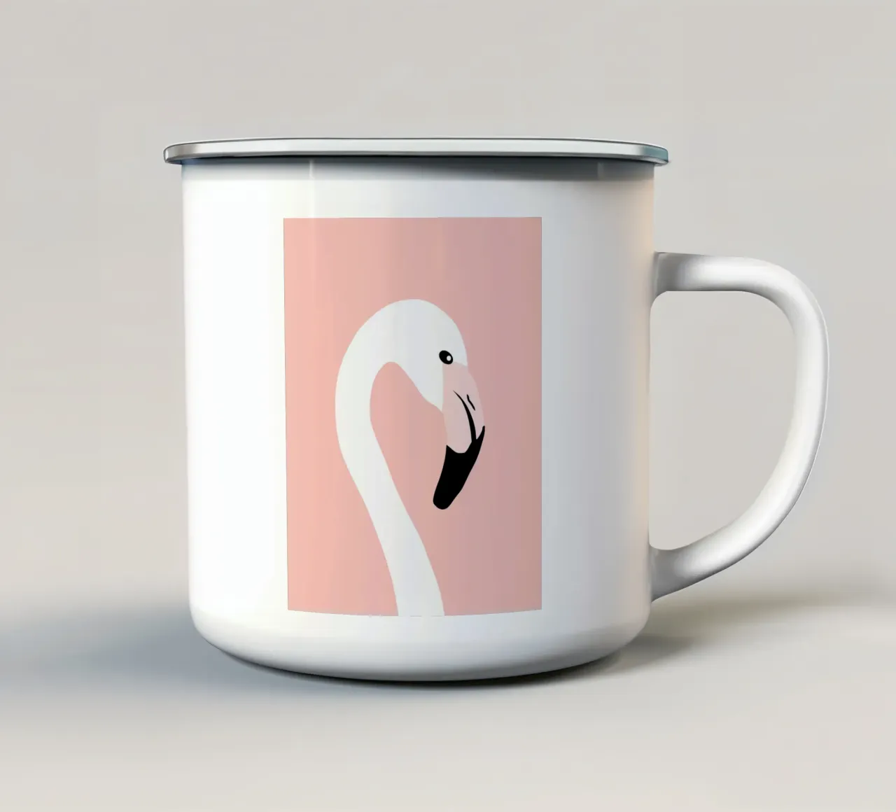 Animale della nursery - Fenicottero tazza in smalto da Little Dean
