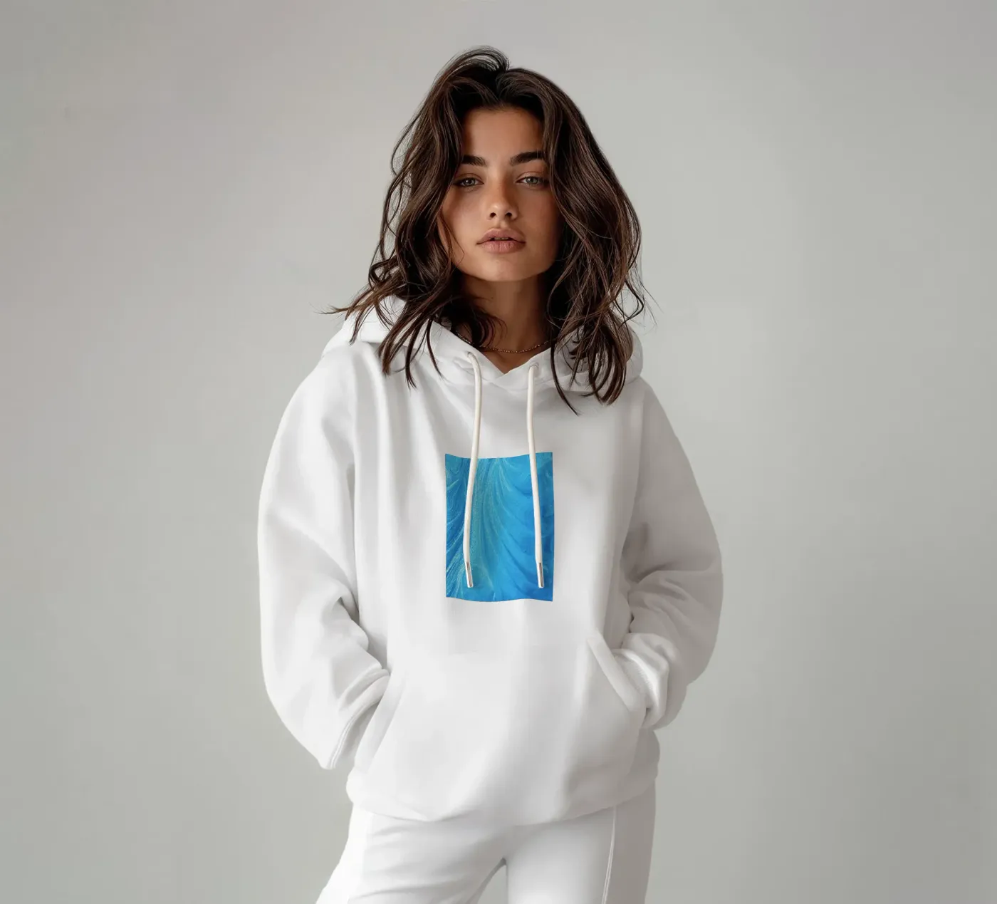 fluidity depth hoodie by Bleu