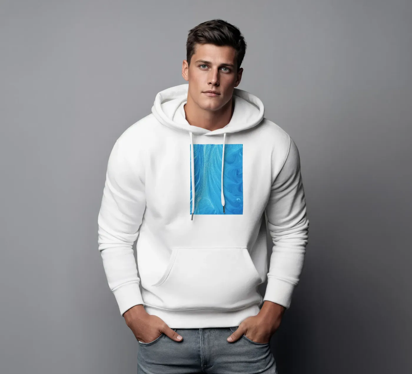 fluidity depth hoodie by Bleu