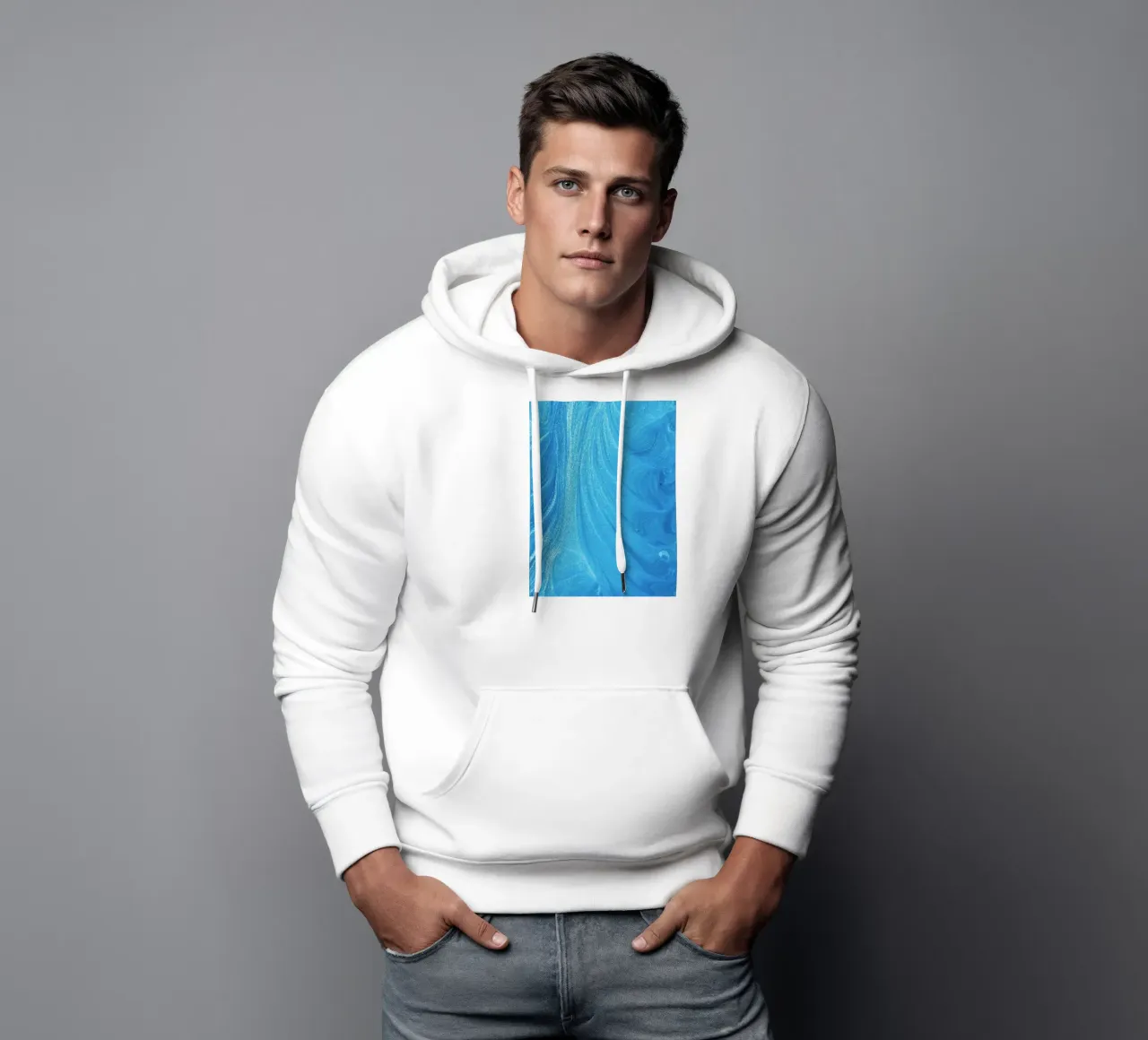fluidez profundidad sudadera con capucha de Bleu