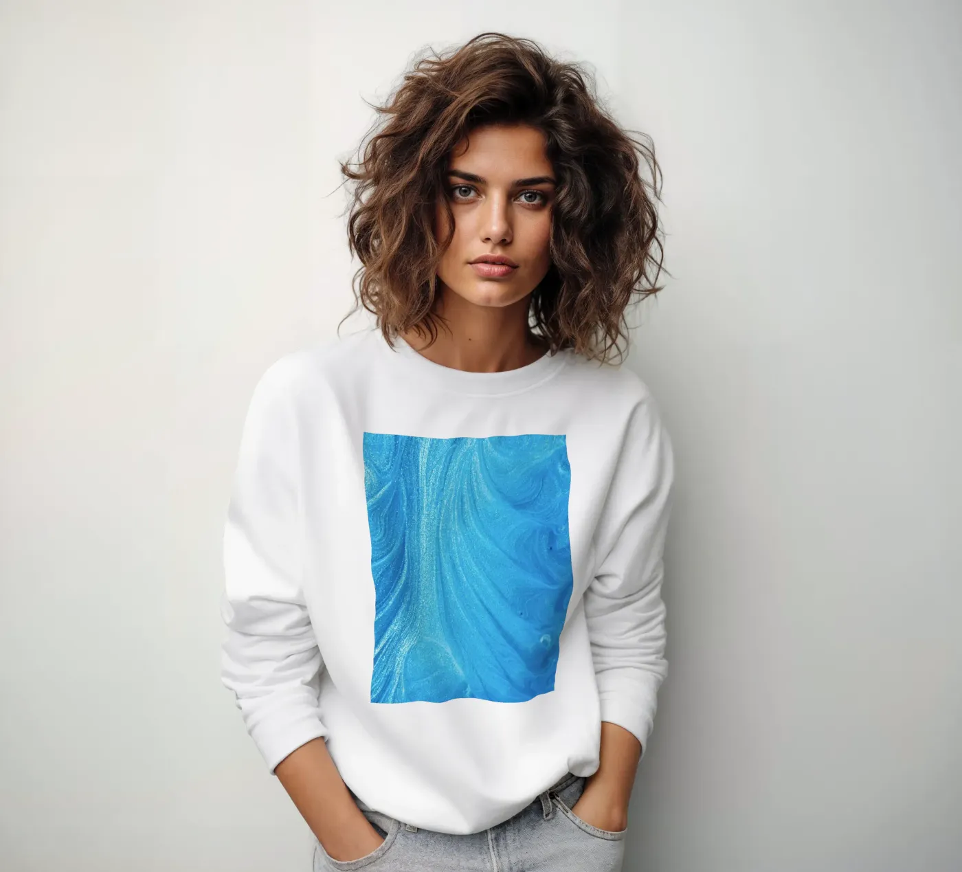vloeibaarheid diepte sweatshirt van Bleu
