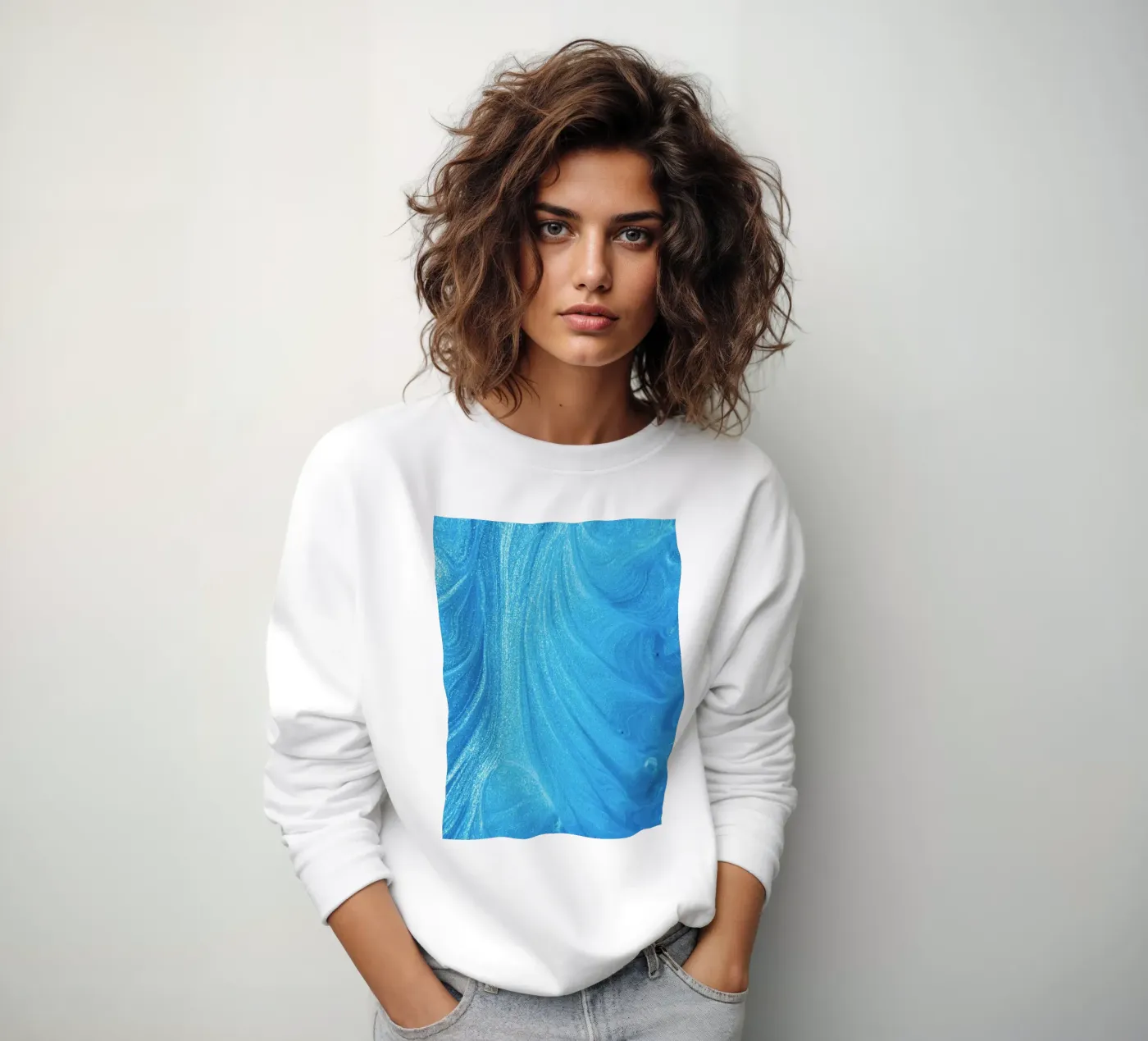 vloeibaarheid diepte sweatshirt van Bleu