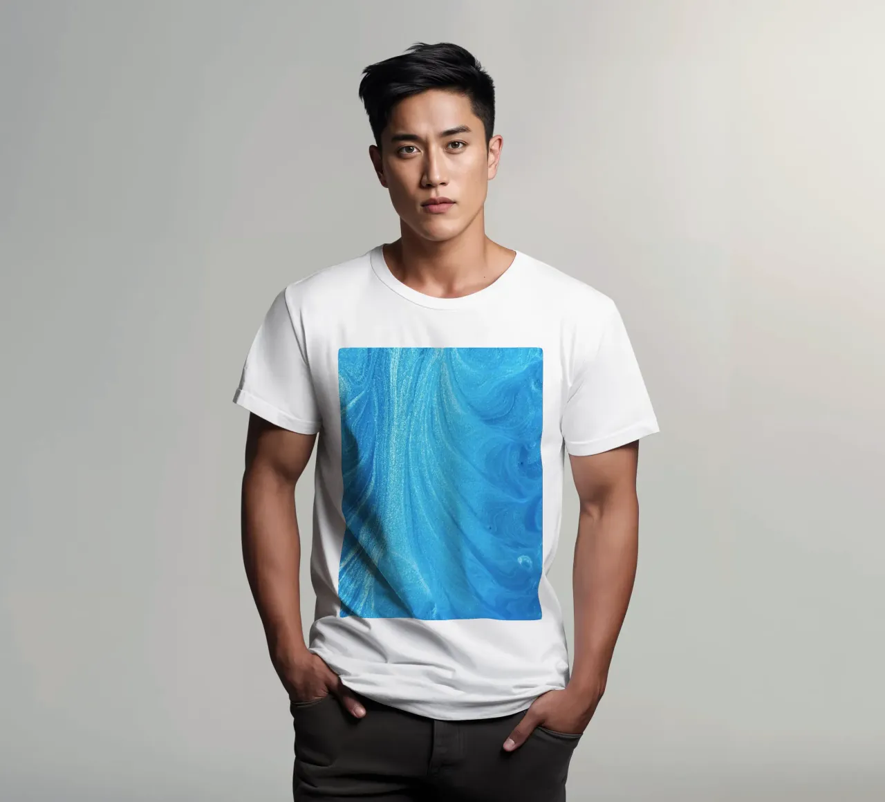 fluidità profondità t-shirt da Bleu