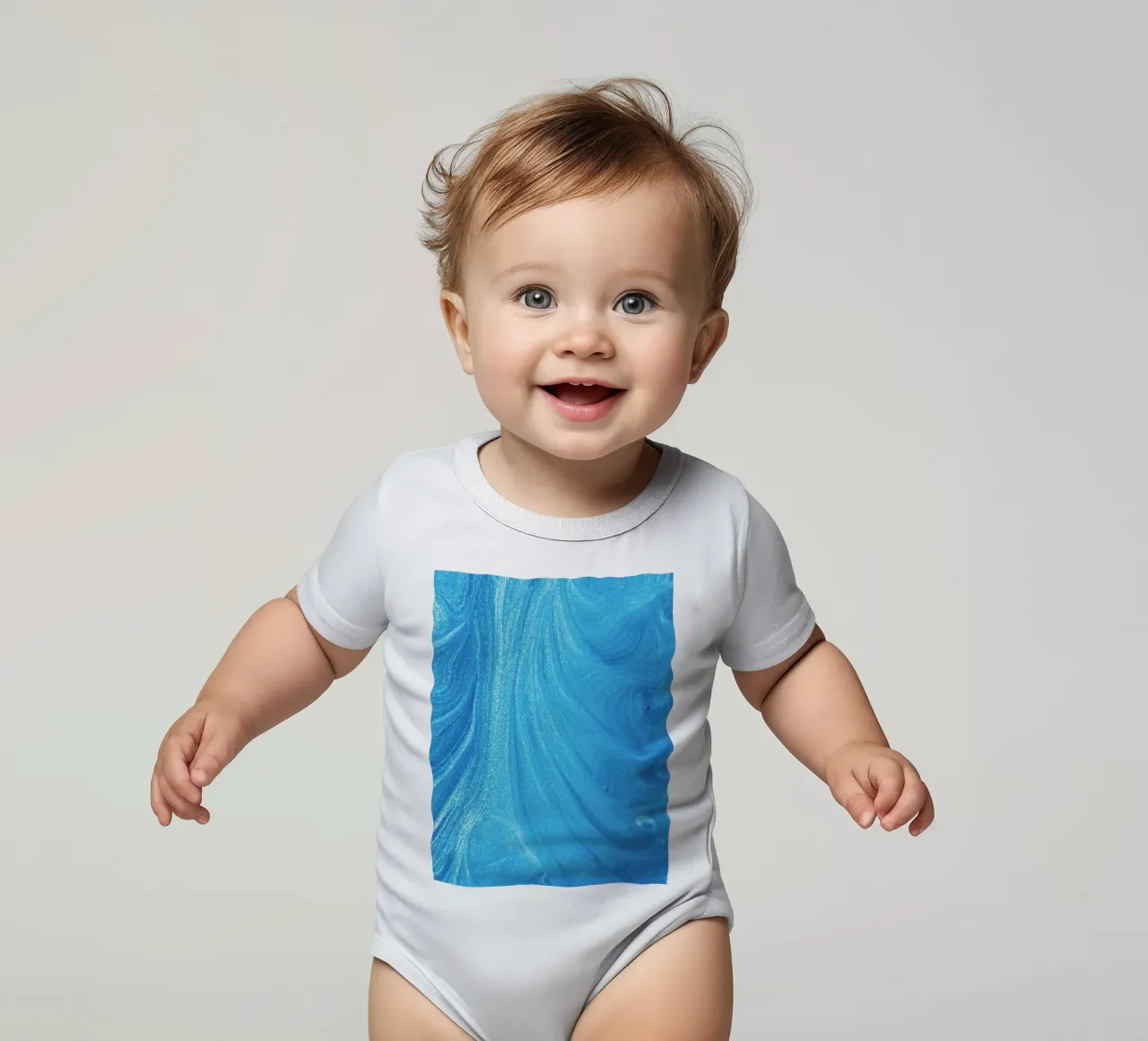 fluidità profondità body neonato maniche corte da Bleu